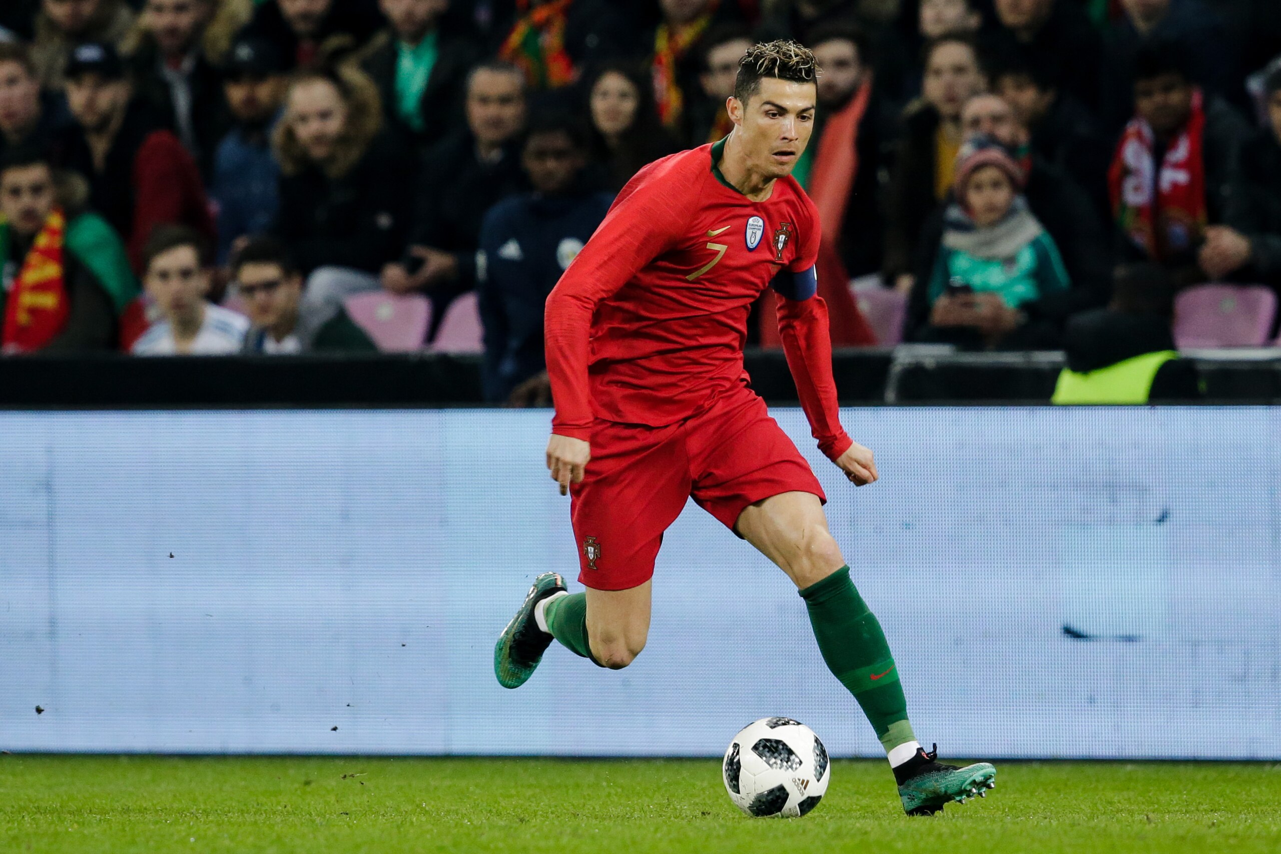 GENEVE, SWITZERLAND - MARCH 26: Cristiano Ronaldo of Portugal during the  International Friendly match between Portugal  v Holland  at the Stade de Geneve on March 26, 2018 in Geneve Switzerland (Photo by Soccrates/Getty Images)