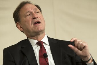 Associate Justice of the US Supreme Court Samuel Alito speaks during the American Bar Association's Section on International Law Conference in Washington, DC, April 27, 2017. / AFP PHOTO / SAUL LOEB        (Photo credit should read SAUL LOEB/AFP/Getty Ima