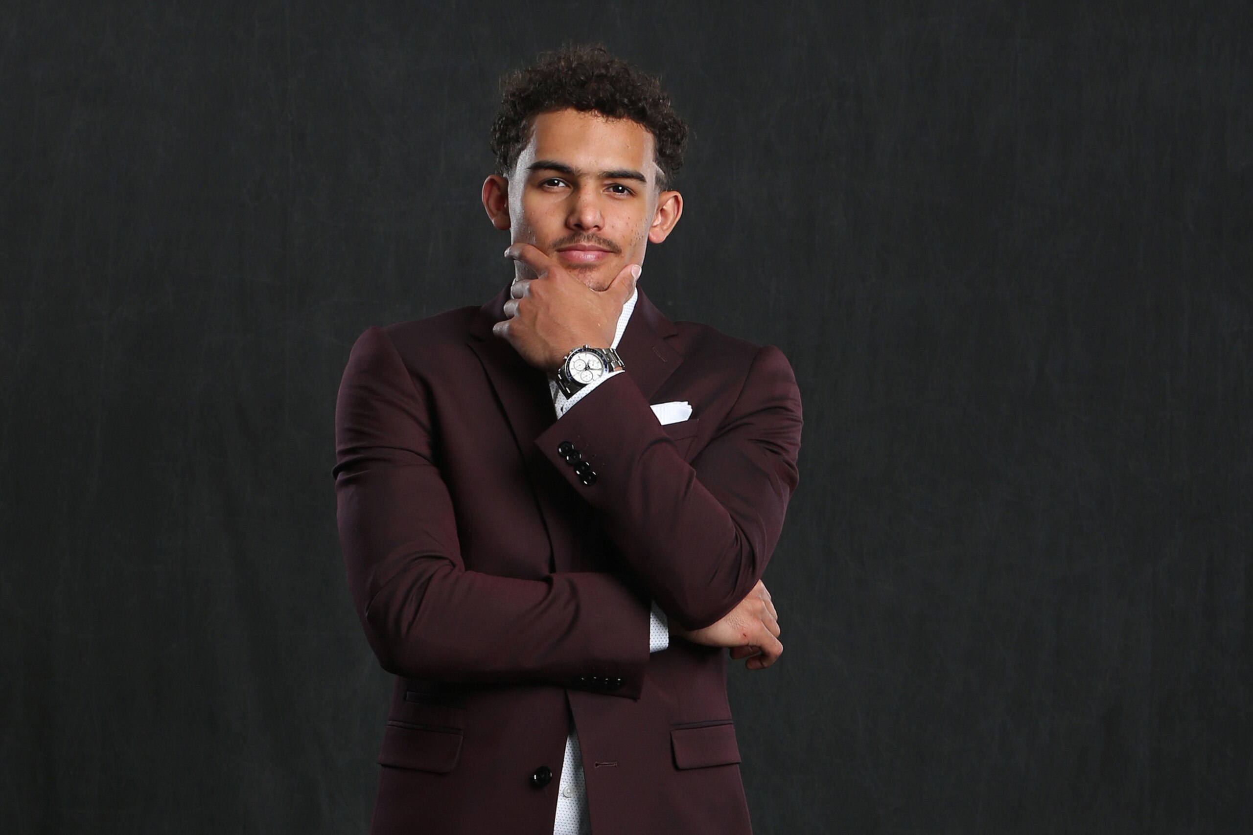 CHICAGO, IL - MAY 15:  NBA Draft Prospect, Trae Young poses for a portrait before the NBA Draft Lottery on May 15, 2018 at The Palmer House Hilton in Chicago, Illinois. NOTE TO USER: User expressly acknowledges and agrees that, by downloading and or using