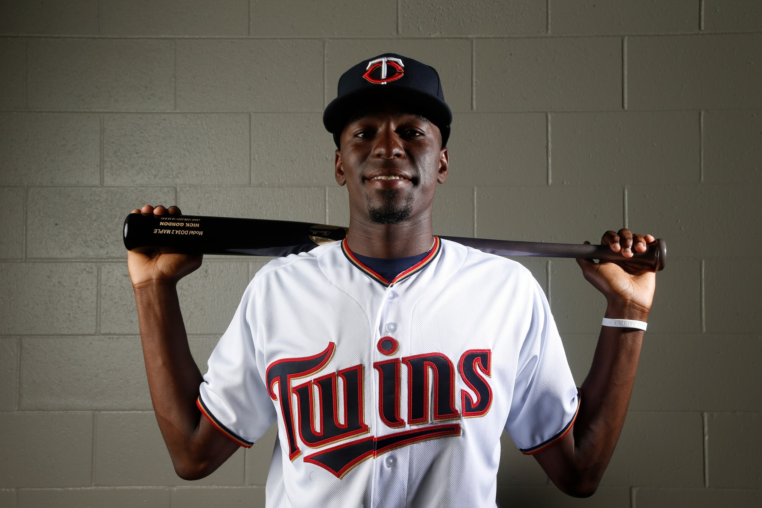 FT. MYERS, FL - FEBRUARY 21:  Nick Gordon #1 of the Minnesota Twins poses for a portrait on February 21, 2018 at Hammond Field in Ft. Myers, Florida. (Photo by Brian Blanco/Getty Images)