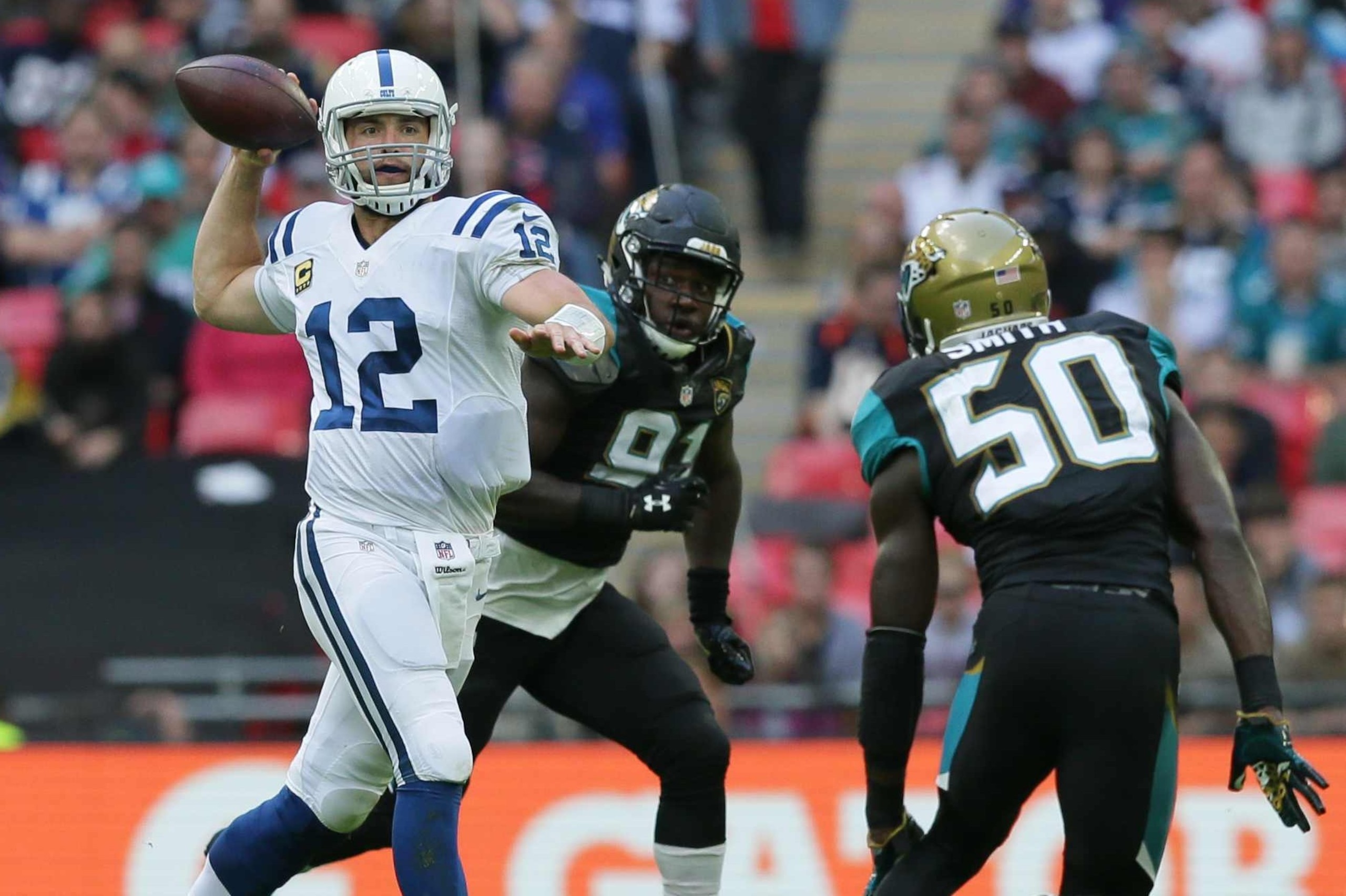 Andrew Luck faces the Jacksonville Jaguars during a 2016 contest.