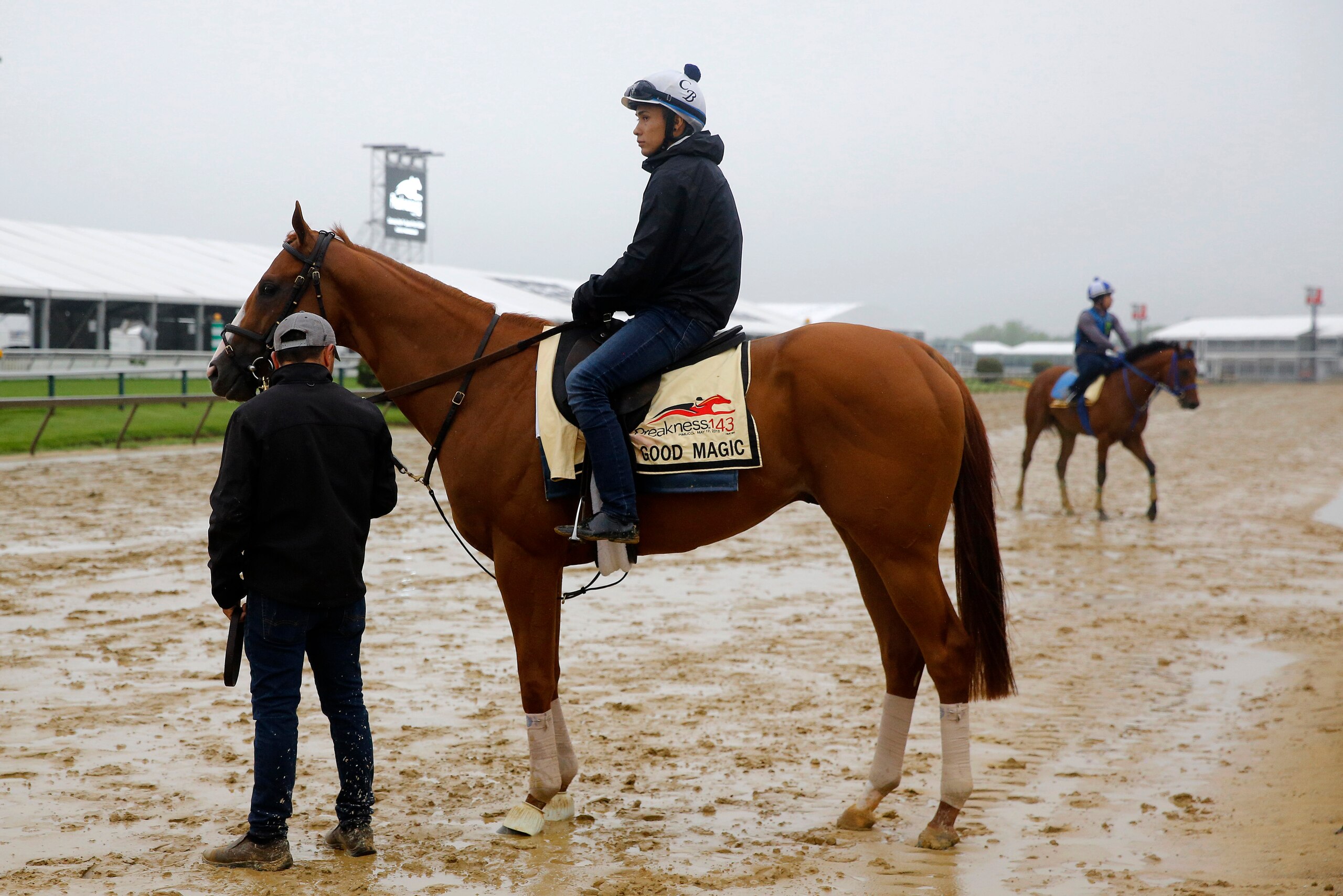 After finishing second in the Kentucky Derby, Good Magic is challenging Justify once again in the Preakness.