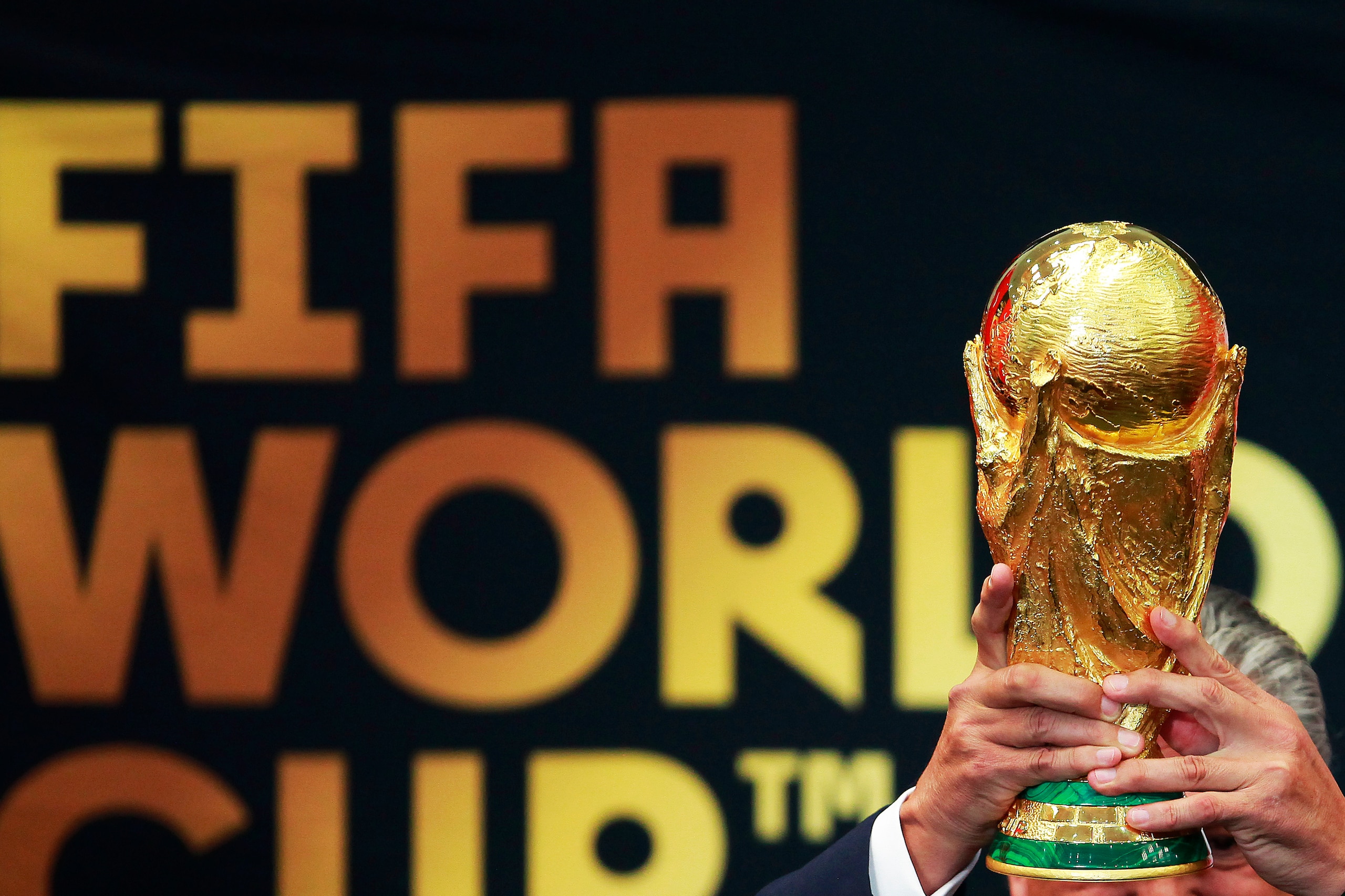 MEXICO CITY, MEXICO - APRIL 11: A view of the FIFA World Cup Trophy during the FIFA Trophy Tour at Residencia Oficial de Los Pinos on April 11, 2018 in Mexico City, Mexico. (Photo by Mauricio Salas/Jam Media/Getty Images) MEXICO CITY, MEXICO - APRIL 11: A view of the FIFA World Cup Trophy during the FIFA Trophy Tour at Residencia Oficial de Los Pinos on April 11, 2018 in Mexico City, Mexico. (Photo by Mauricio Salas/Jam Media/Getty Images)