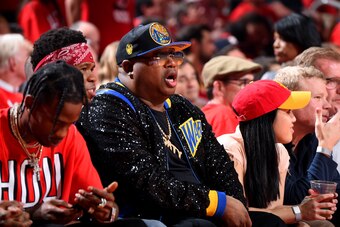 HOUSTON, TX - MAY 14:  E-40 attends Game One of the Western Conference Finals of the 2018 NBA Playoffs between the Golden State Warriors and Houston Rockets  on May 14, 2018 at the Toyota Center in Houston, Texas. NOTE TO USER: User expressly acknowledges