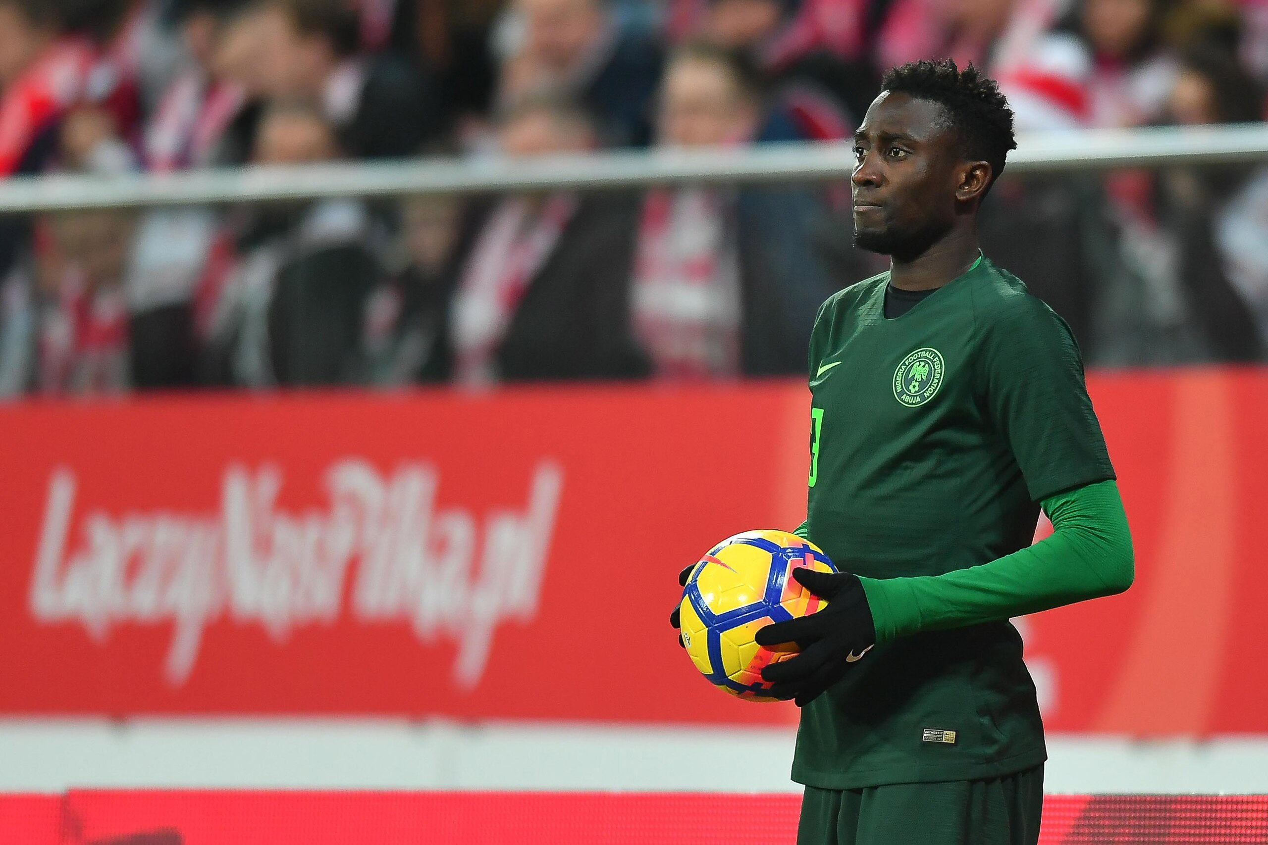 WROCLAW, POLAND - MARCH 23: Wilfred Ndidi of Nigeria during the international friendly match between Poland and Nigeria at the Municipal Stadium on March 23, 2018 in Wroclaw, Poland. (Photo by Pawel Andrachiewicz/PressFocus/MB Media/Getty Images)