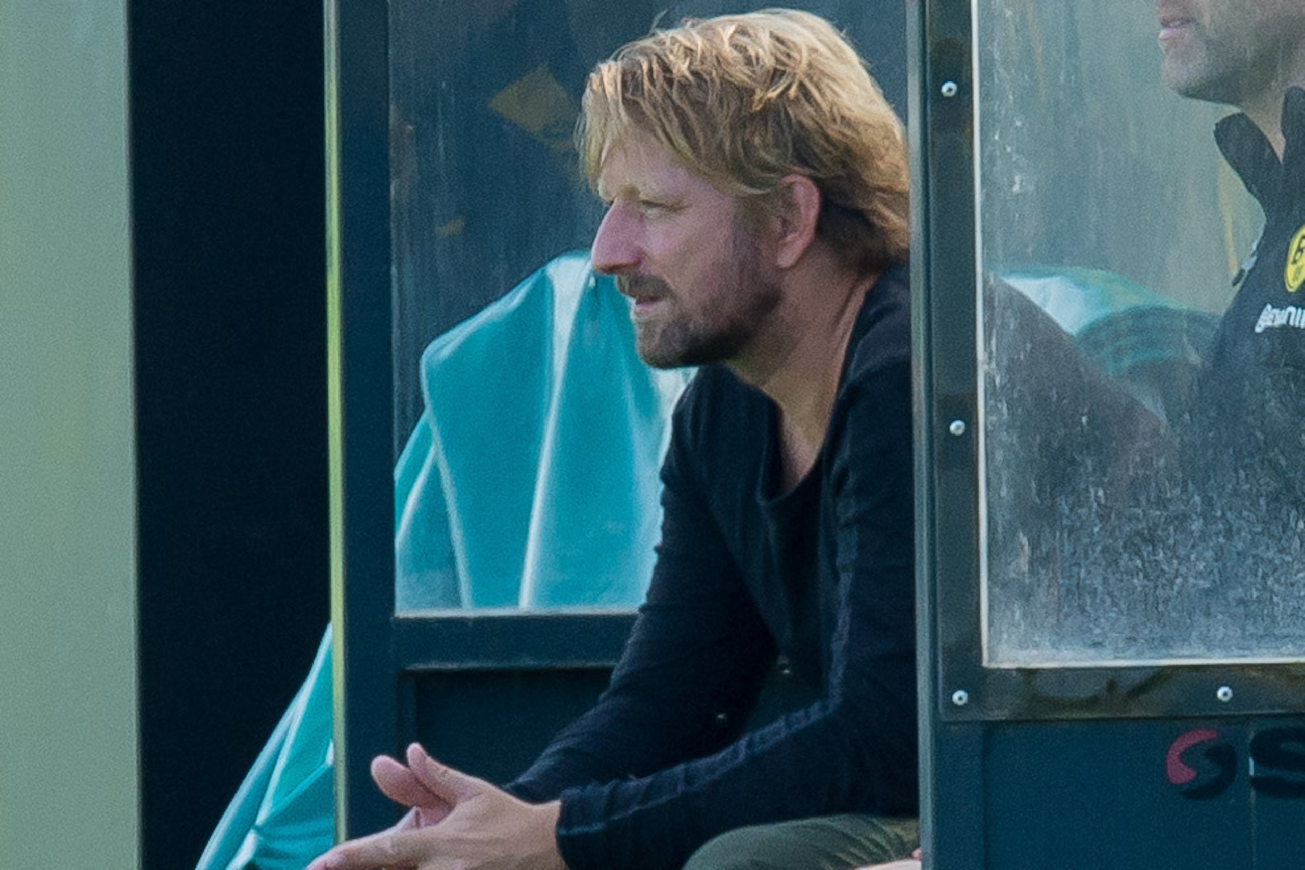 DORTMUND, GERMANY - SEPTEMBER 04: Sven Mislintat of Dortmund looks on during a training session at the BVB Training center on September 4, 2017 in Dortmund, Germany. (Photo by TF-Images/TF-Images via Getty Images)