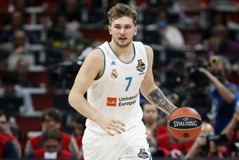 BELGRADE, SERBIA - MAY 20: Luka Doncic of Real Madrid in action during the Turkish Airlines Euroleague Final Four Belgrade 2018 Final match between Real Madrid and Fenerbahce Istanbul Dogus at Stark Arena on May 20, 2018 in Belgrade, Serbia. (Photo by Srd