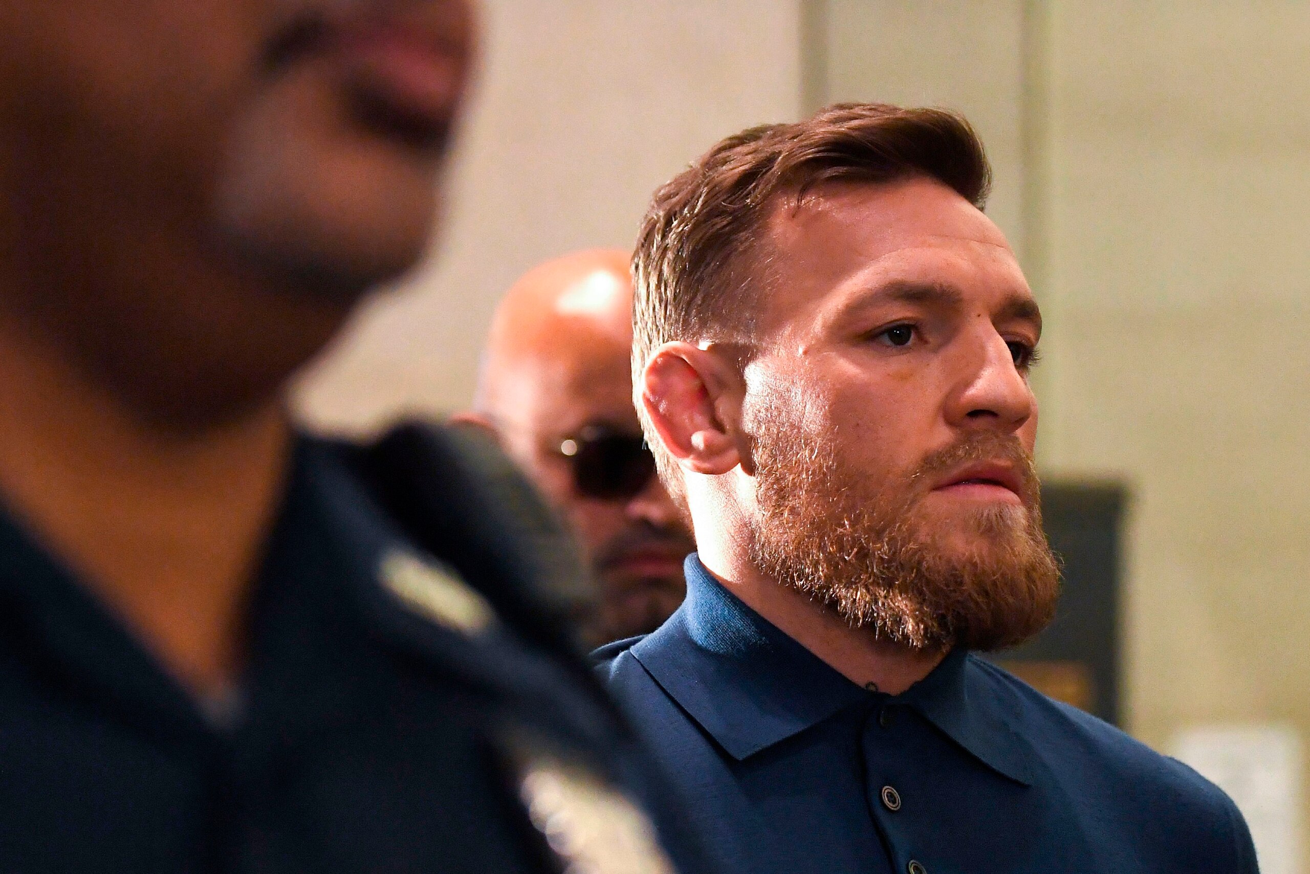 Irish Mixed Martial Arts fighter Conor McGregor leaves the Kings County (Brooklyn) Criminal Court on April 6, 2018 in New York.
Irish Mixed Martial Arts fighter Conor McGregor was charged with assault and criminal mischief by New York police on April 6, 2 Irish Mixed Martial Arts fighter Conor McGregor leaves the Kings County (Brooklyn) Criminal Court on April 6, 2018 in New York.
Irish Mixed Martial Arts fighter Conor McGregor was charged with assault and criminal mischief by New York police on April 6, 2