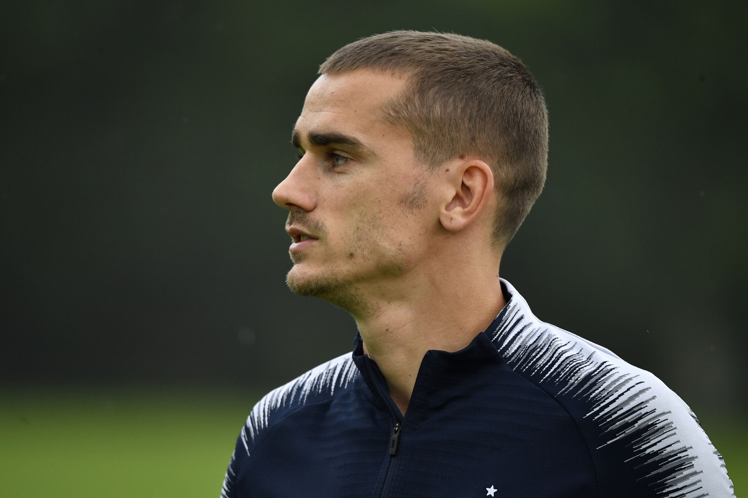 France's foward Antoine Griezmann arrives for a training session at the French national football team's training grounds in Clairefontaine-en-Yvelines, southwest of Paris, on June 6, 2018, as part of preparations for the FIFA World Cup 2018 in Russia. (Ph