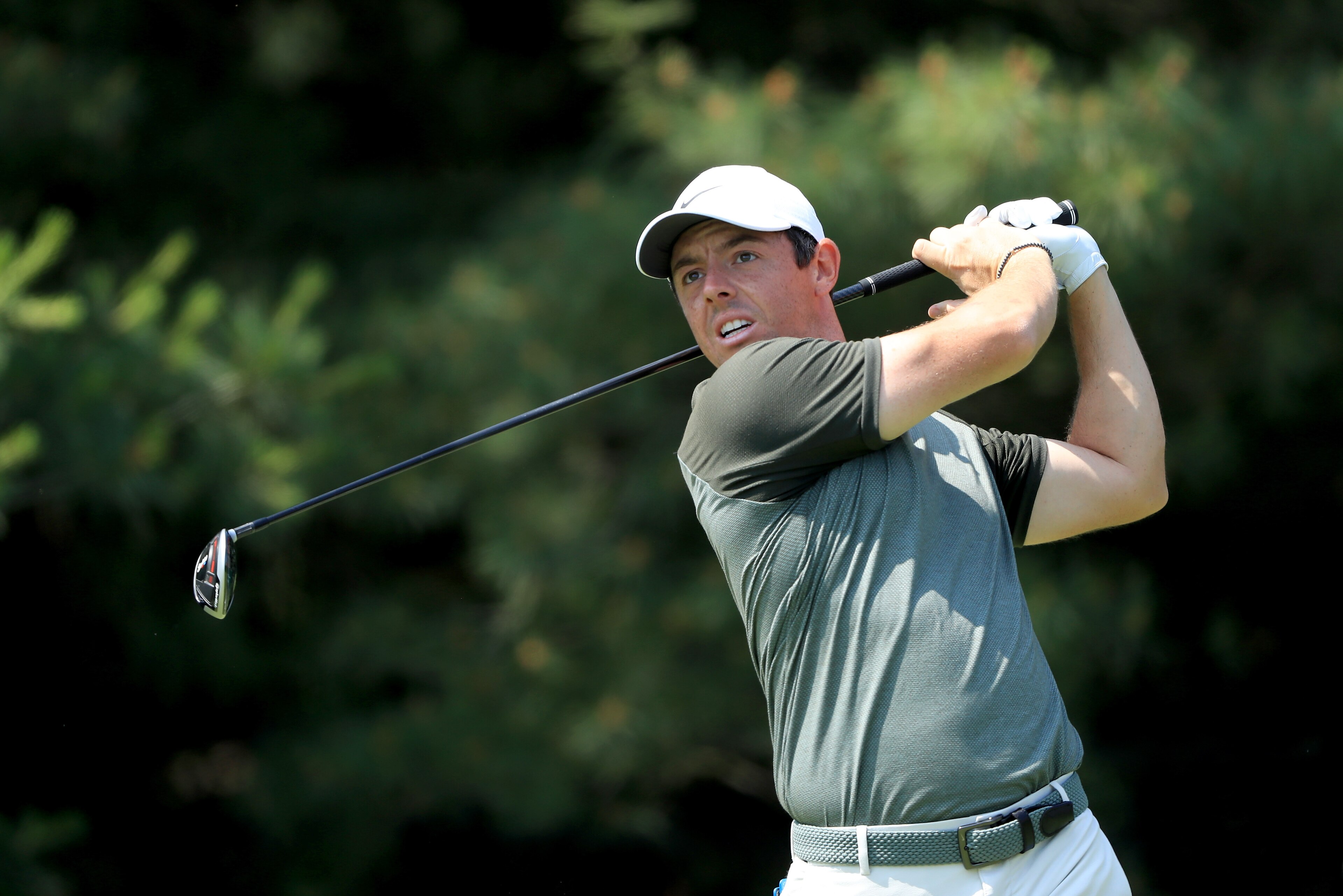 DUBLIN, OH - JUNE 02:  Rory McIlroy of Northern Ireland plays a shot on the 17th hole during the third round of The Memorial Tournament Presented by Nationwide at Muirfield Village Golf Club on June 2, 2018 in Dublin, Ohio.  (Photo by Sam Greenwood/Getty 