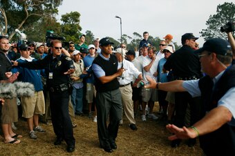 There wasn't anything easy for Tiger. He played out of plenty of tough lies.