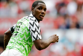 LONDON, UNITED KINGDOM - JUNE 2: Odion Ighalo of Nigeria during the  International Friendly match between England  v Nigeria  at the Wembley Stadium on June 2, 2018 in London United Kingdom (Photo by Erwin Spek/Soccrates/Getty Images)