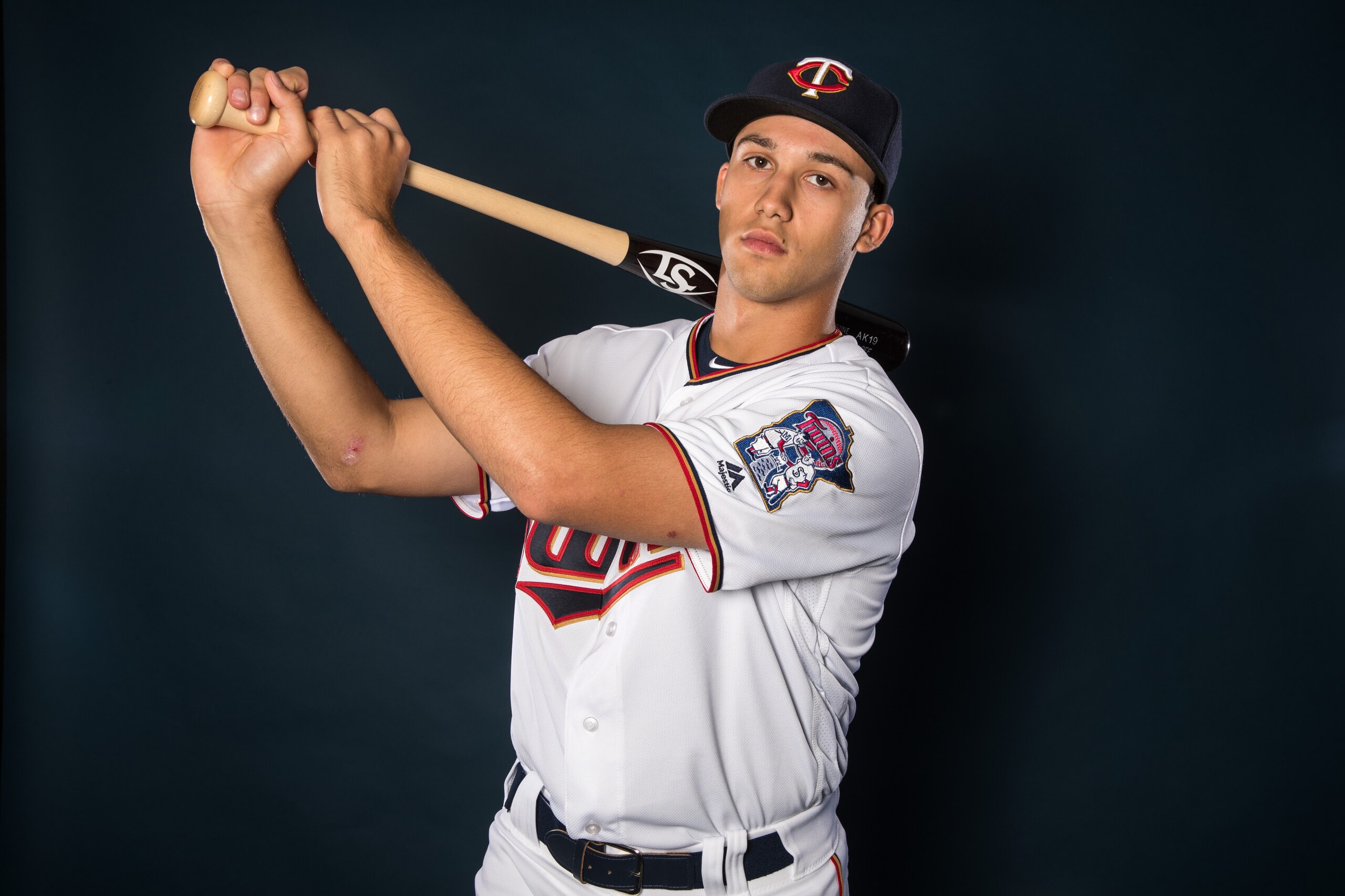 MINNEAPOLIS, MN- JUNE 23: 2016 MLB Draft first round pick Alex Kirilloff of the Minnesota Twins poses for a photo prior to the game against the Philadelphia Phillies on June 23, 2016 at Target Field in Minneapolis, Minnesota. The Phillies defeated the Twi