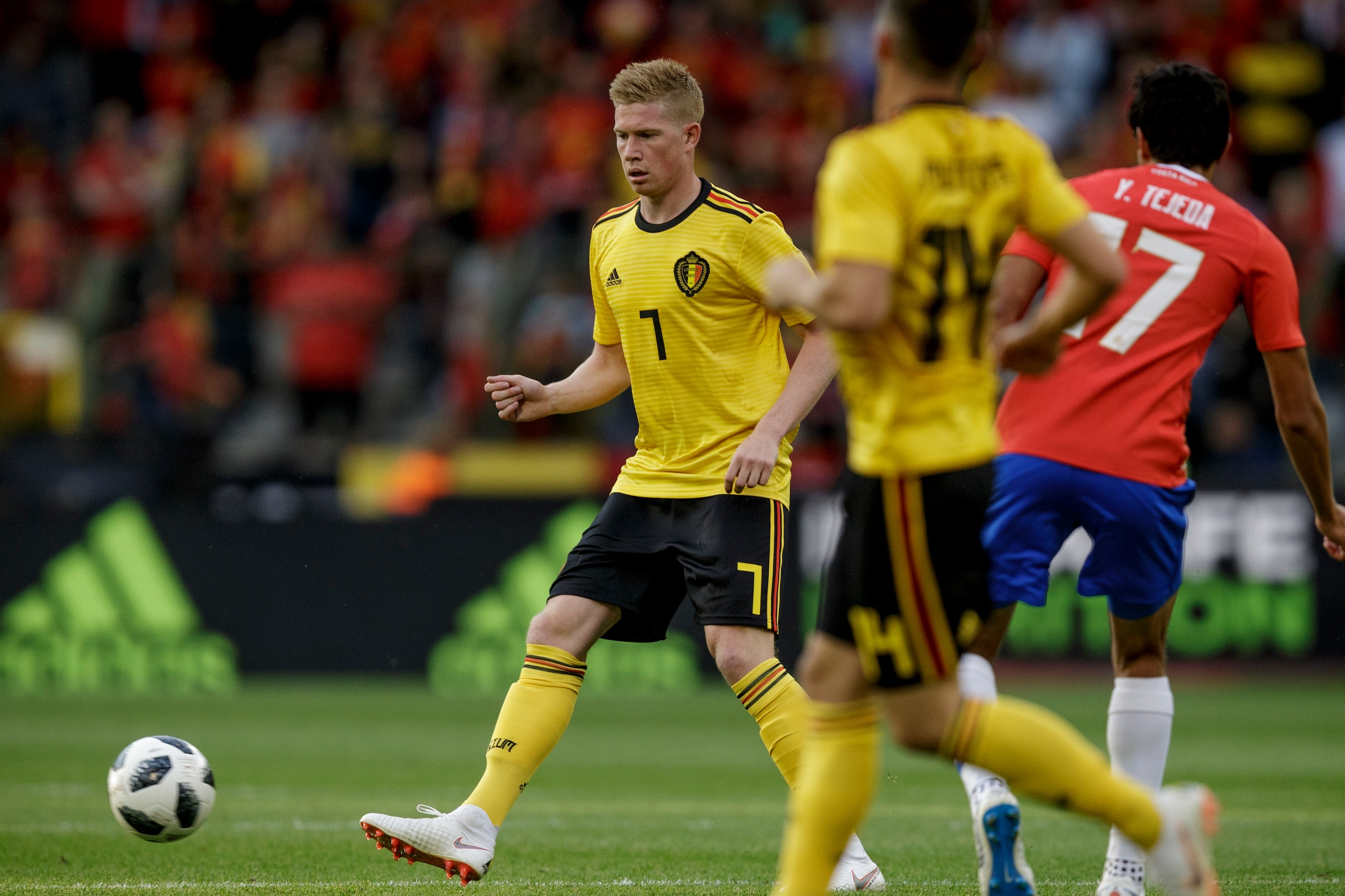 BRUSSEL, BELGIUM - JUNE 11: Kevin de Bruyne of Belgium  during the  International Friendly match between Belgium  v Costa Rica  at the Koning Boudewijnstadion on June 11, 2018 in Brussel Belgium (Photo by Peter Lous/Soccrates/Getty Images)