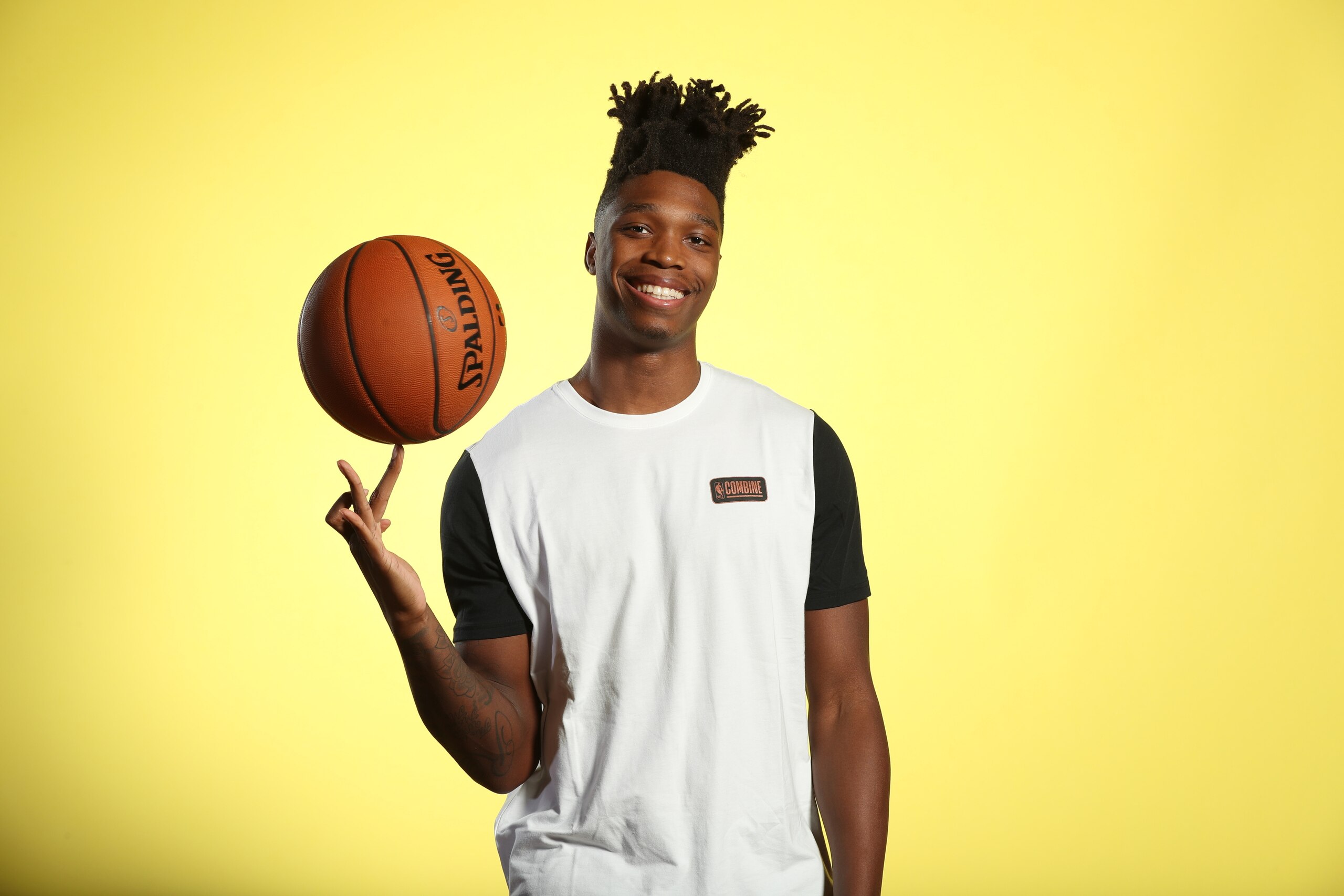 CHICAGO, IL - MAY 15: NBA Draft Prospect, Lonnie Walker IV poses for a portrait during the 2018 NBA Combine circuit on May 15, 2018 at the Intercontinental Hotel Magnificent Mile in Chicago, Illinois. NOTE TO USER: User expressly acknowledges and agrees t