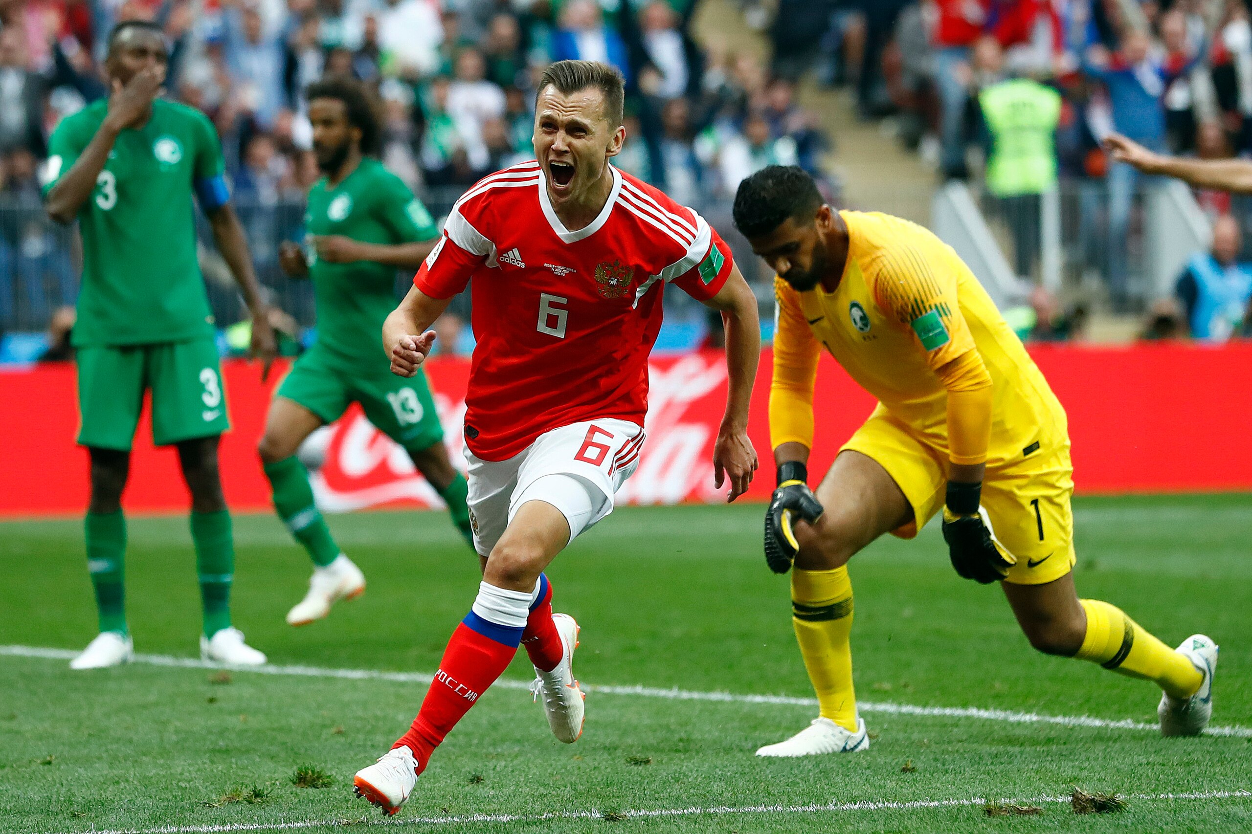 Cheryshev is Russia's main scoring threat. Cheryshev is Russia's main scoring threat.