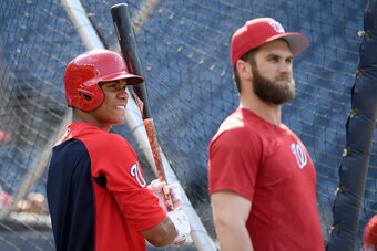 Juan Soto's emergence alongside Bryce Harper has helped give the Nationals one of the most potent outfields in the National League.