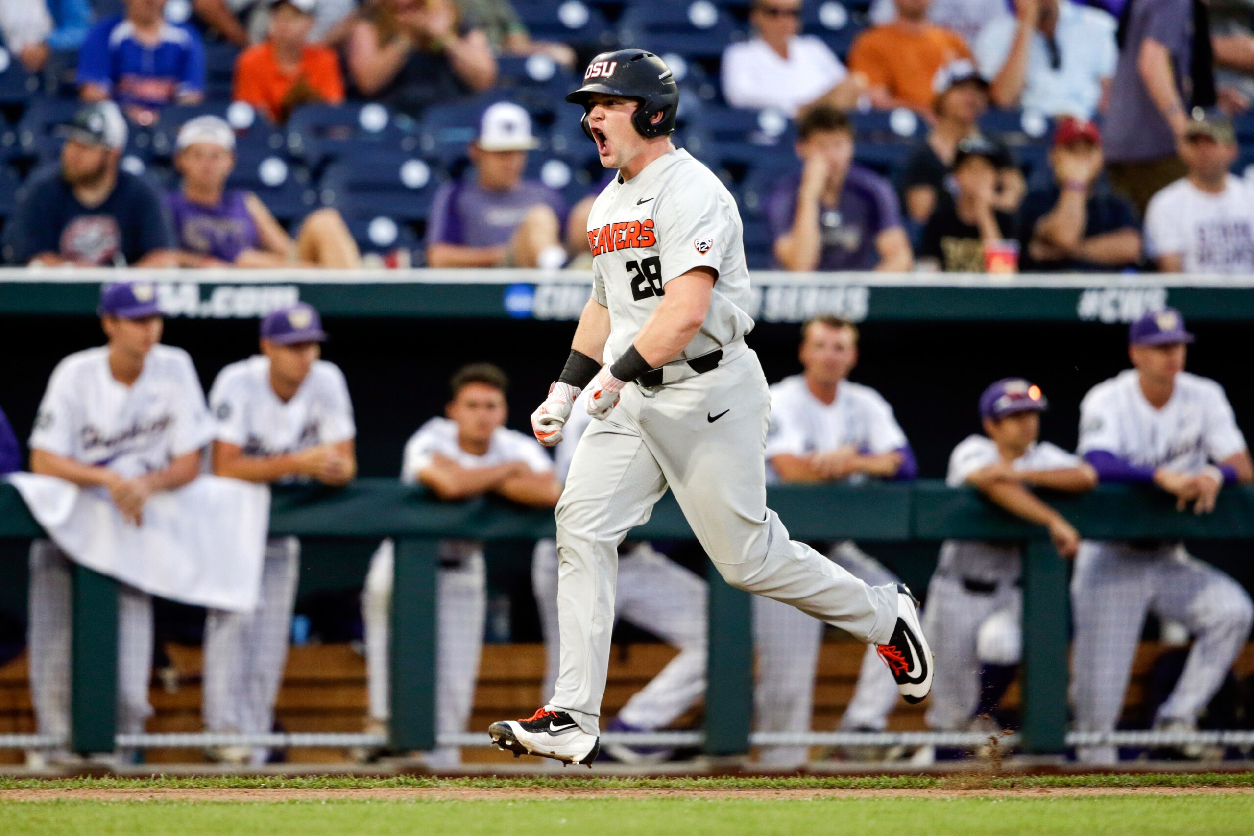 Kyle Nobach helped Oregon State fend off elimination on Monday night.