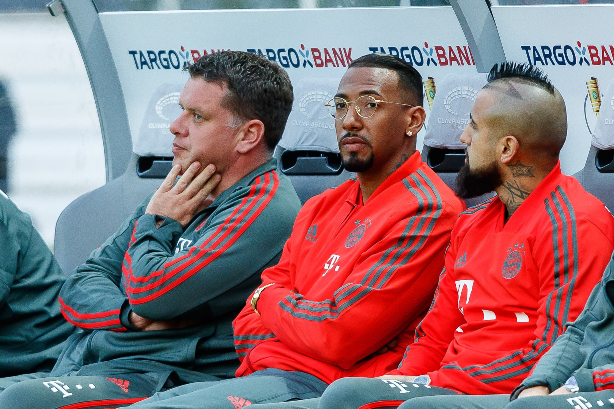 BERLIN, GERMANY - MAY 19: Jerome Boateng of Muenchen sits on the bench prior to the DFB Cup final between Bayern Muenchen and Eintracht Frankfurt at Olympiastadion on May 19, 2018 in Berlin, Germany. (Photo by TF-Images/Getty Images) BERLIN, GERMANY - MAY 19: Jerome Boateng of Muenchen sits on the bench prior to the DFB Cup final between Bayern Muenchen and Eintracht Frankfurt at Olympiastadion on May 19, 2018 in Berlin, Germany. (Photo by TF-Images/Getty Images)