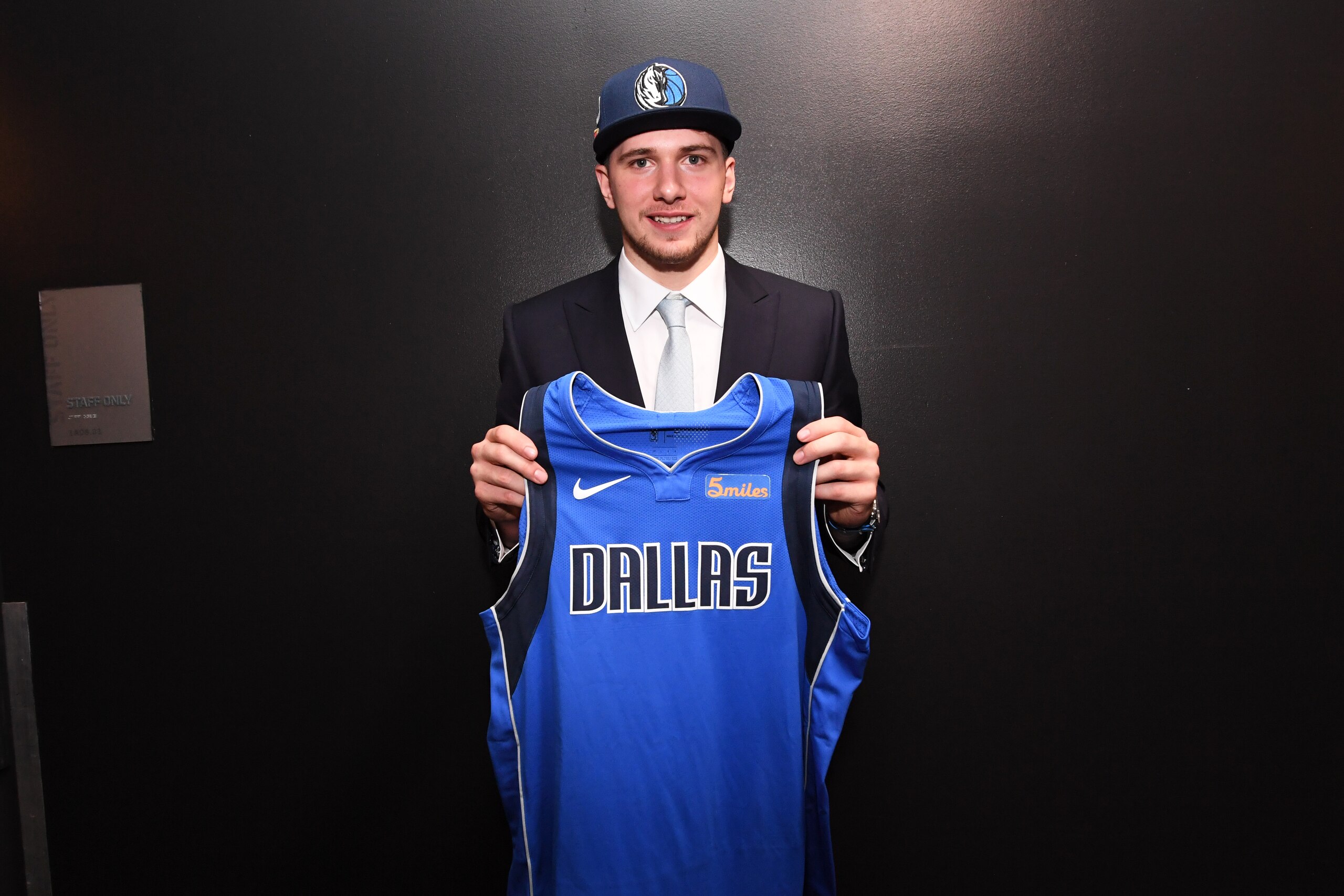 BROOKLYN, NY- JUNE 21:  Luka Doncic is photographed after being selected number three overall during the 2018 2018 NBA Draft on June 21, 2018 in Brooklyn, NY. NOTE TO USER: User expressly acknowledges and agrees that, by downloading and/or using this phot