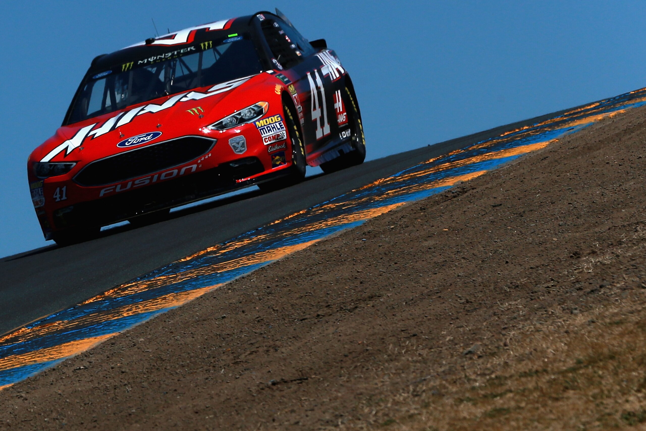 SONOMA, CA - JUNE 22:  Kurt Busch, driver of the #41 Haas Automation Ford, practices for the Monster Energy NASCAR Cup Series Toyota/Save Mart 350 at Sonoma Raceway on June 22, 2018 in Sonoma, California.  (Photo by Sean Gardner/Getty Images)