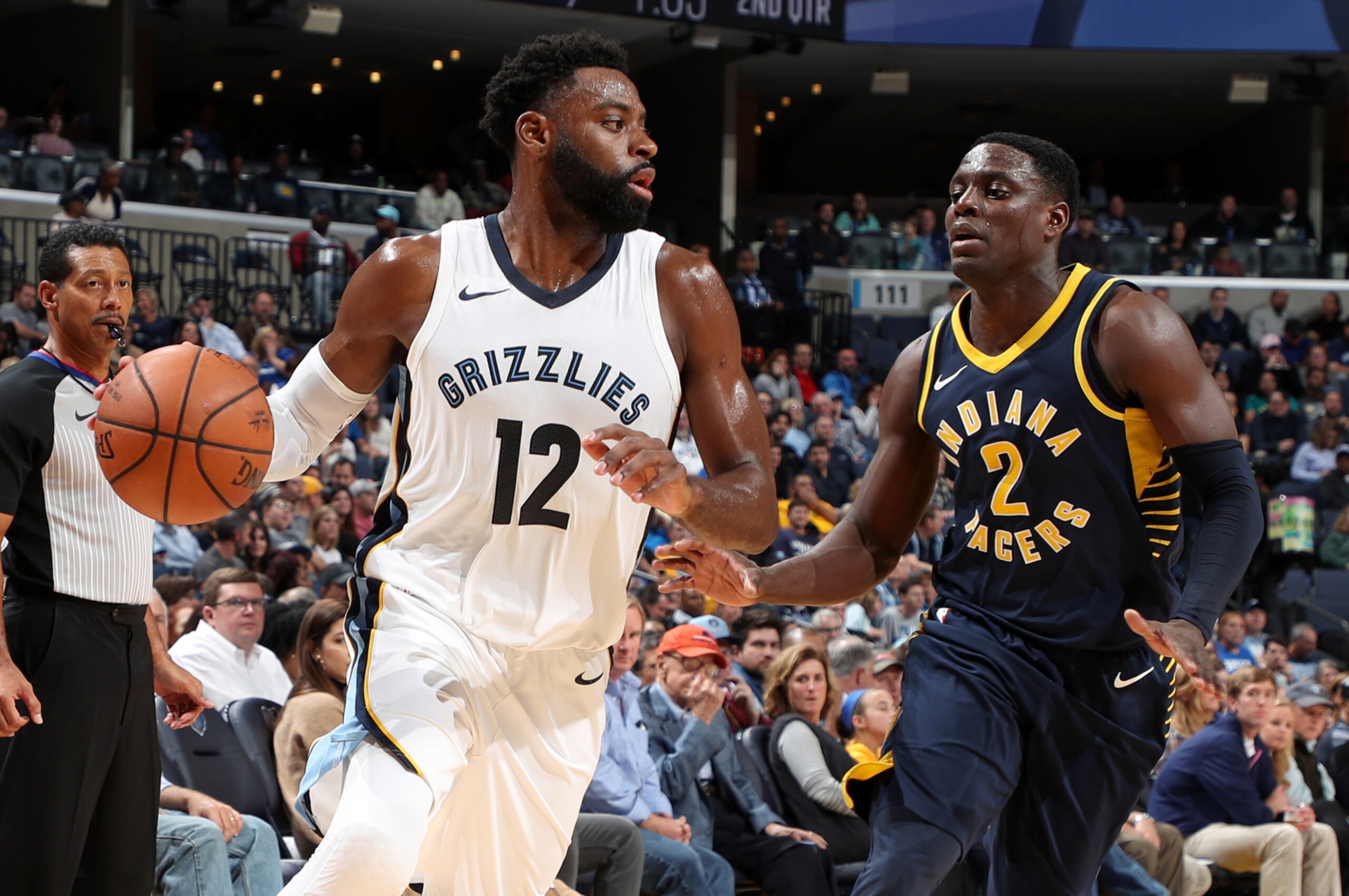 MEMPHIS, TN - NOVEMBER 15: Tyreke Evans #12 of the Memphis Grizzlies handles the ball against the Indiana Pacers on November 15, 2017 at FedExForum in Memphis, Tennessee. NOTE TO USER: User expressly acknowledges and agrees that, by downloading and or us MEMPHIS, TN - NOVEMBER 15: Tyreke Evans #12 of the Memphis Grizzlies handles the ball against the Indiana Pacers on November 15, 2017 at FedExForum in Memphis, Tennessee. NOTE TO USER: User expressly acknowledges and agrees that, by downloading and or us