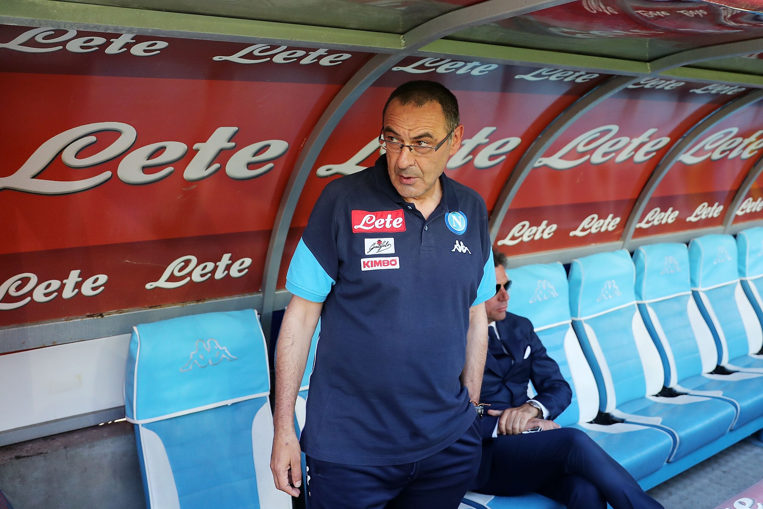 NAPLES, ITALY - MAY 20: Maurizio Sarri coach of SSC Napoli before the Serie A match between SSC Napoli and FC Crotone at Stadio San Paolo on May 20, 2018 in Naples, Italy.  (Photo by Francesco Pecoraro/Getty Images)