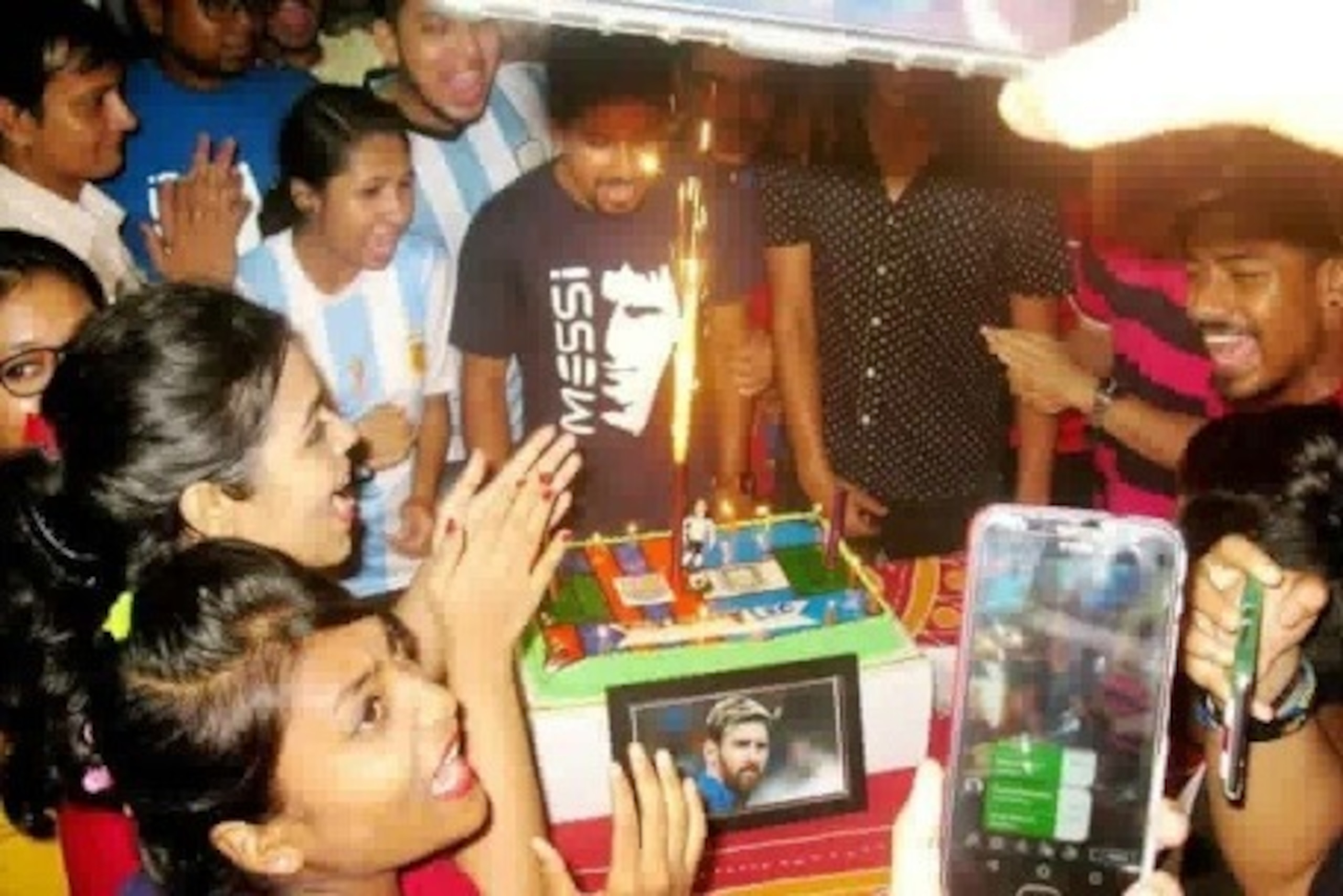 Fans in Ichapur celebrate Messi's birthday