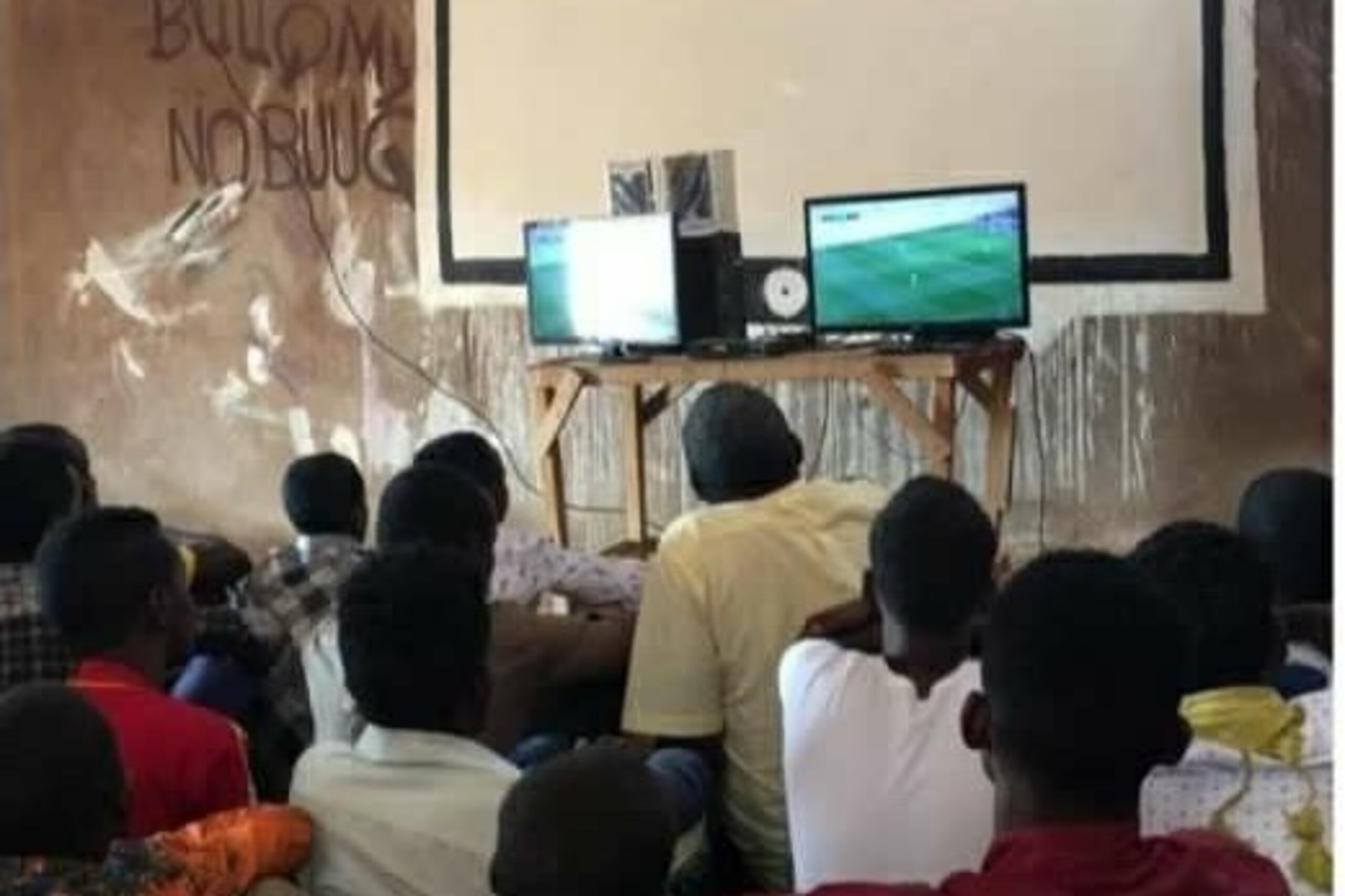 World Cup fans in Somalia's Mogadishu Cinema