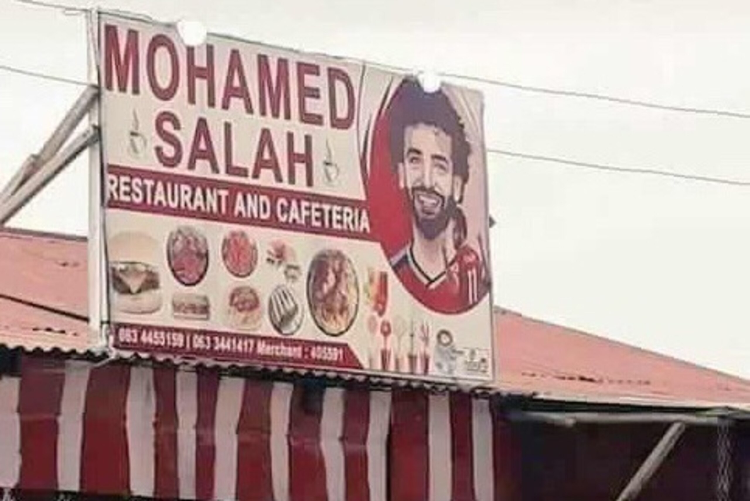A Mo Salah sign in Borama, Somalia