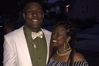 Kayvon shown here with his mother, Shawnta Loice.