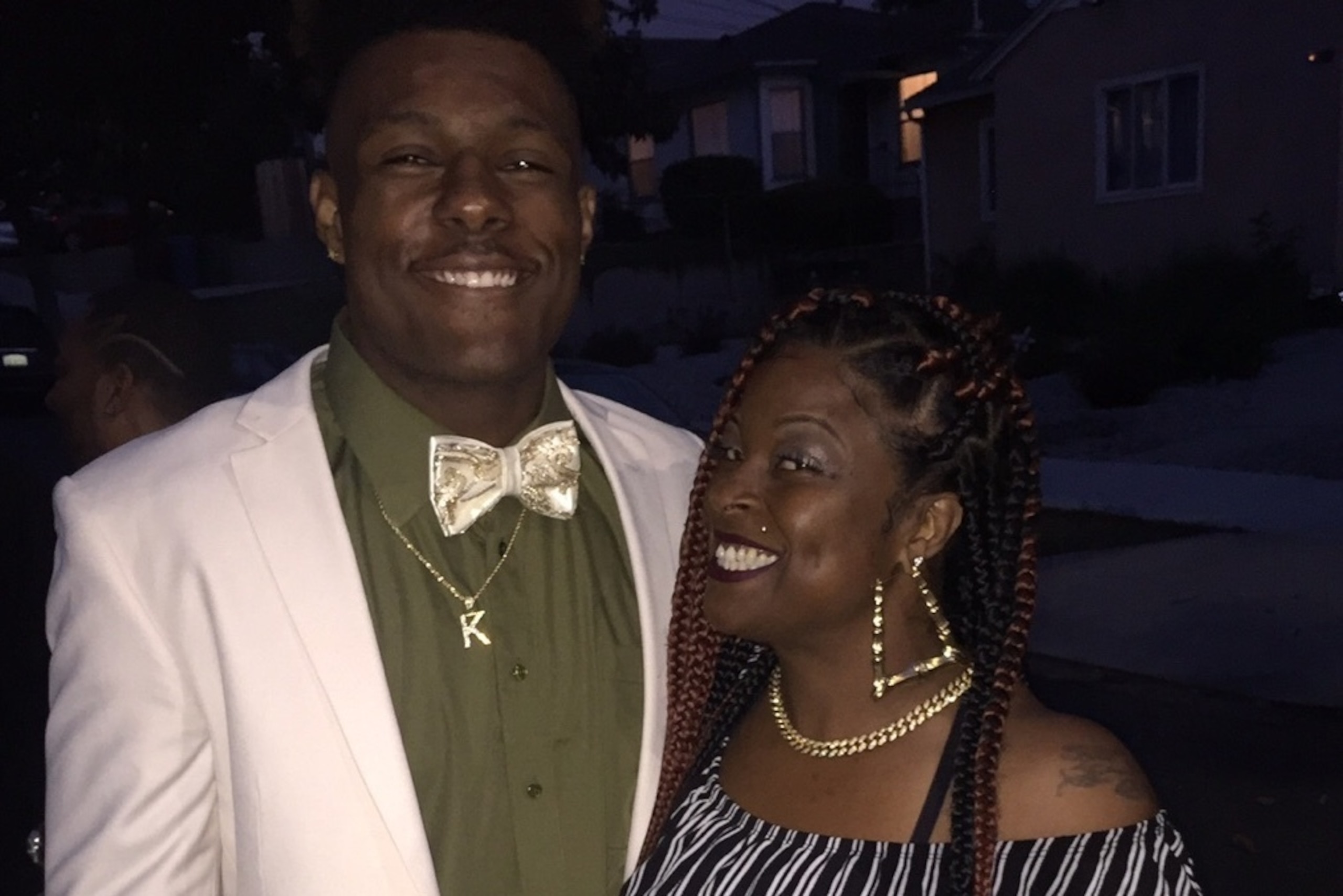 Kayvon shown here with his mother, Shawnta Loice.
