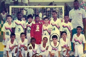 Coutinho's futsal team at Mangueira