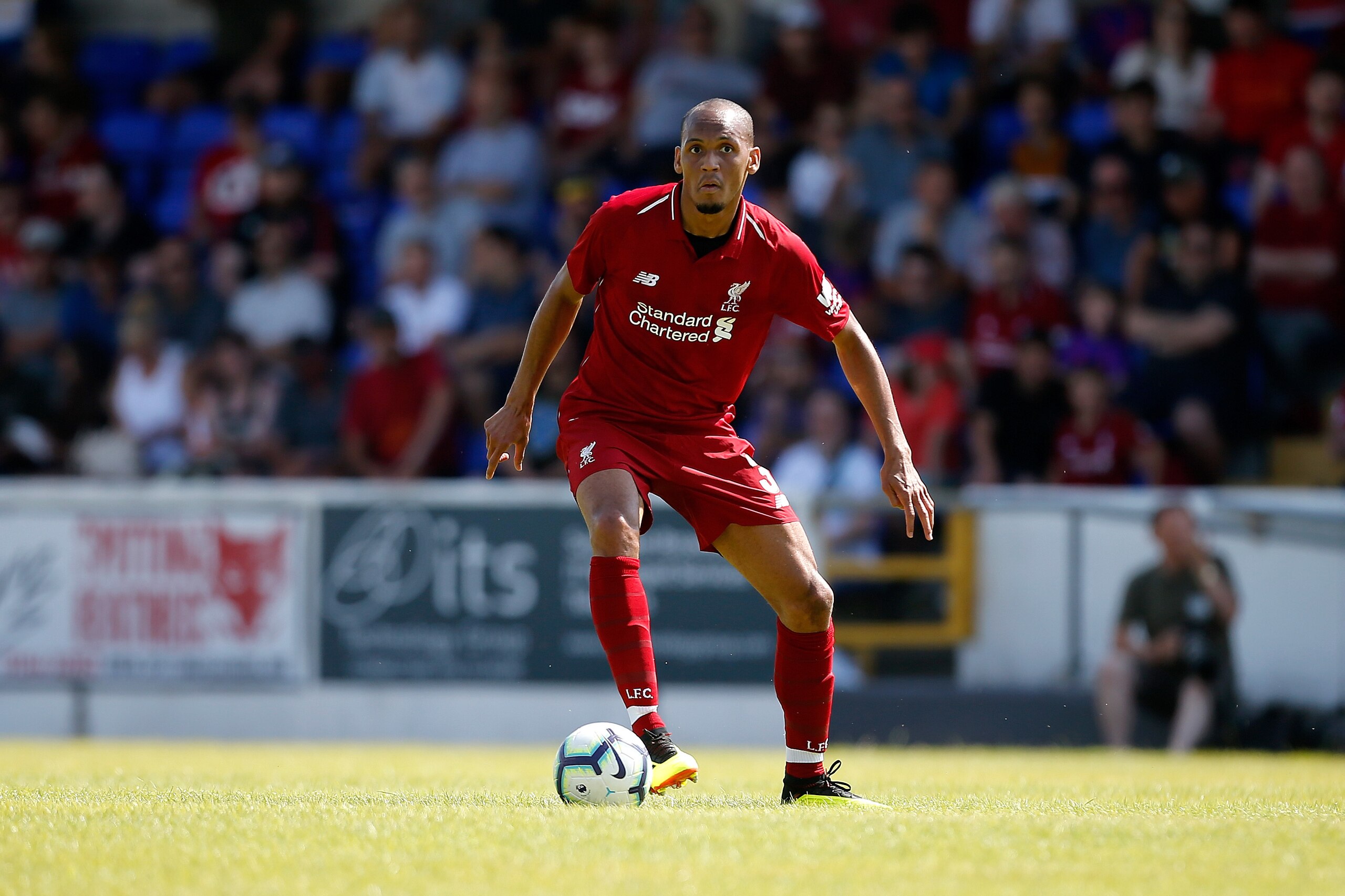 CHESTER, ENGLAND - JULY 07: Fabinho of Liverpool during the Pre-season friendly between Chester City and Liverpool at Swansway Chester Stadium on July 7, 2018 in Chester, United Kingdom. (Photo by Malcolm Couzens/Getty Images) CHESTER, ENGLAND - JULY 07: Fabinho of Liverpool during the Pre-season friendly between Chester City and Liverpool at Swansway Chester Stadium on July 7, 2018 in Chester, United Kingdom. (Photo by Malcolm Couzens/Getty Images)