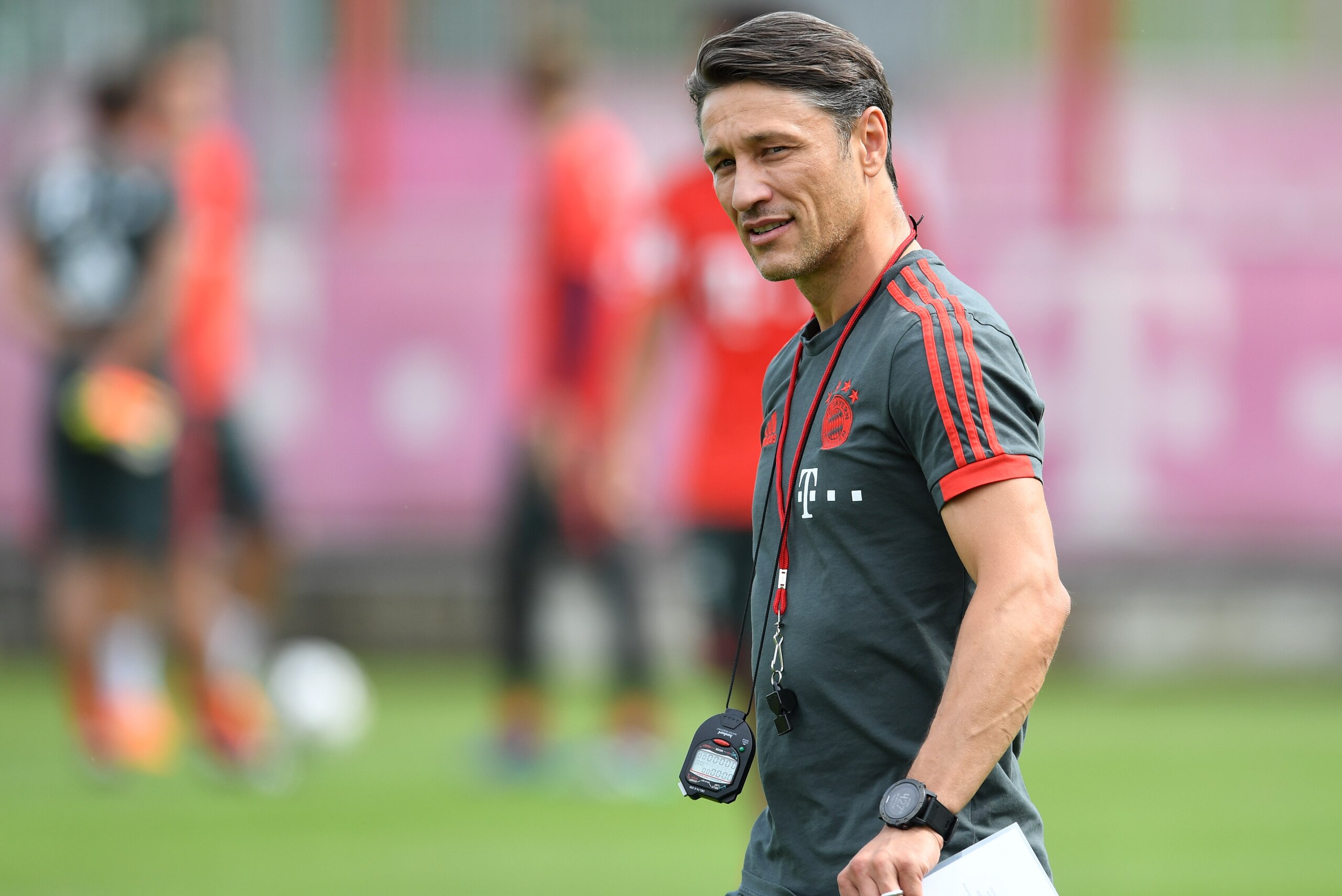 Bayern Munich's new Croatian head coach Niko Kovac attends a trainings session at the FC Bayern Munich trainings ground in Munich, southern Germany, on July 4, 2018. (Photo by Christof STACHE / AFP)        (Photo credit should read CHRISTOF STACHE/AFP/Get