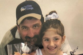 Selena and her father, Tim, after a 2006 competition.