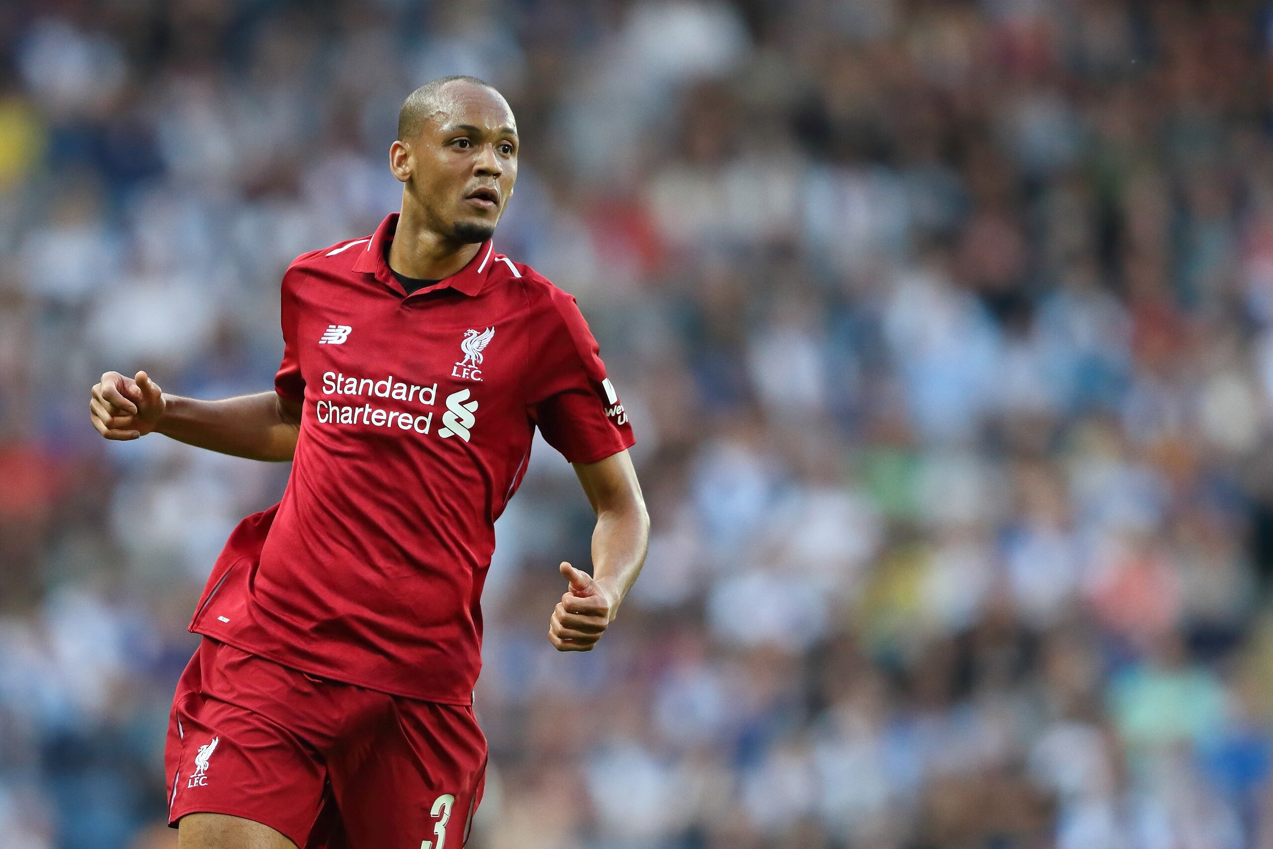 BLACKBURN, ENGLAND - JULY 19: Fabinho of Liverpool at Ewood Park on July 19, 2018 in Blackburn, England. (Photo by James Williamson - AMA/Getty Images)