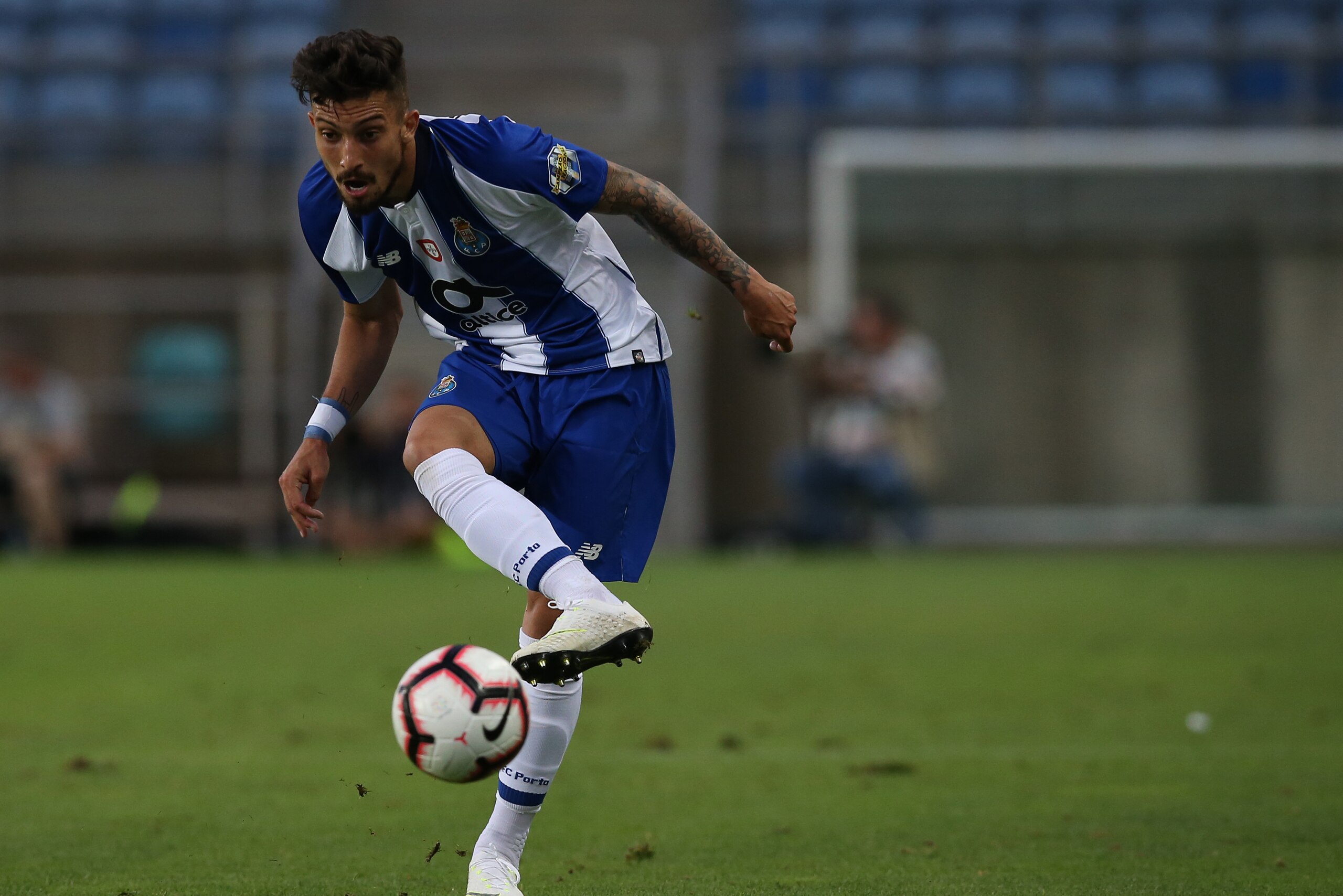FARO, PORTUGAL - JULY 20:  FC Porto defender Alex Telles from Brazil in action during the Algarve Cup match between FC Porto and LOSC Lille at Estadio Algarve on July 20, 2018 in Faro, Portugal.  (Photo by Gualter Fatia/Getty Images)