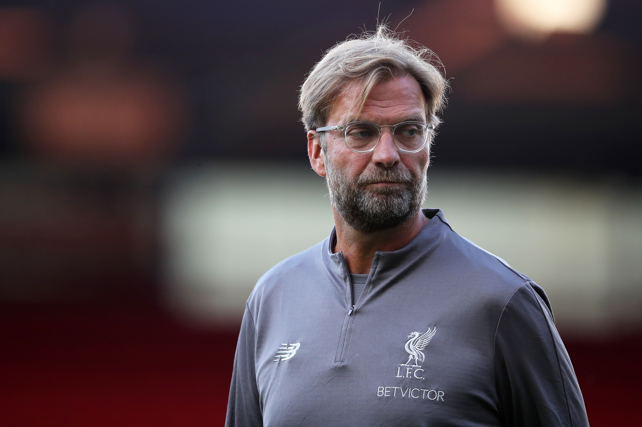BLACKBURN, ENGLAND - JULY 19: Jurgen Klopp manager of Liverpool during the Pre-Season Friendly between Blackburn Rovers and Liverpool at Ewood Park on July 19, 2018 in Blackburn, England. (Photo by Lynne Cameron/Getty Images) BLACKBURN, ENGLAND - JULY 19: Jurgen Klopp manager of Liverpool during the Pre-Season Friendly between Blackburn Rovers and Liverpool at Ewood Park on July 19, 2018 in Blackburn, England. (Photo by Lynne Cameron/Getty Images)