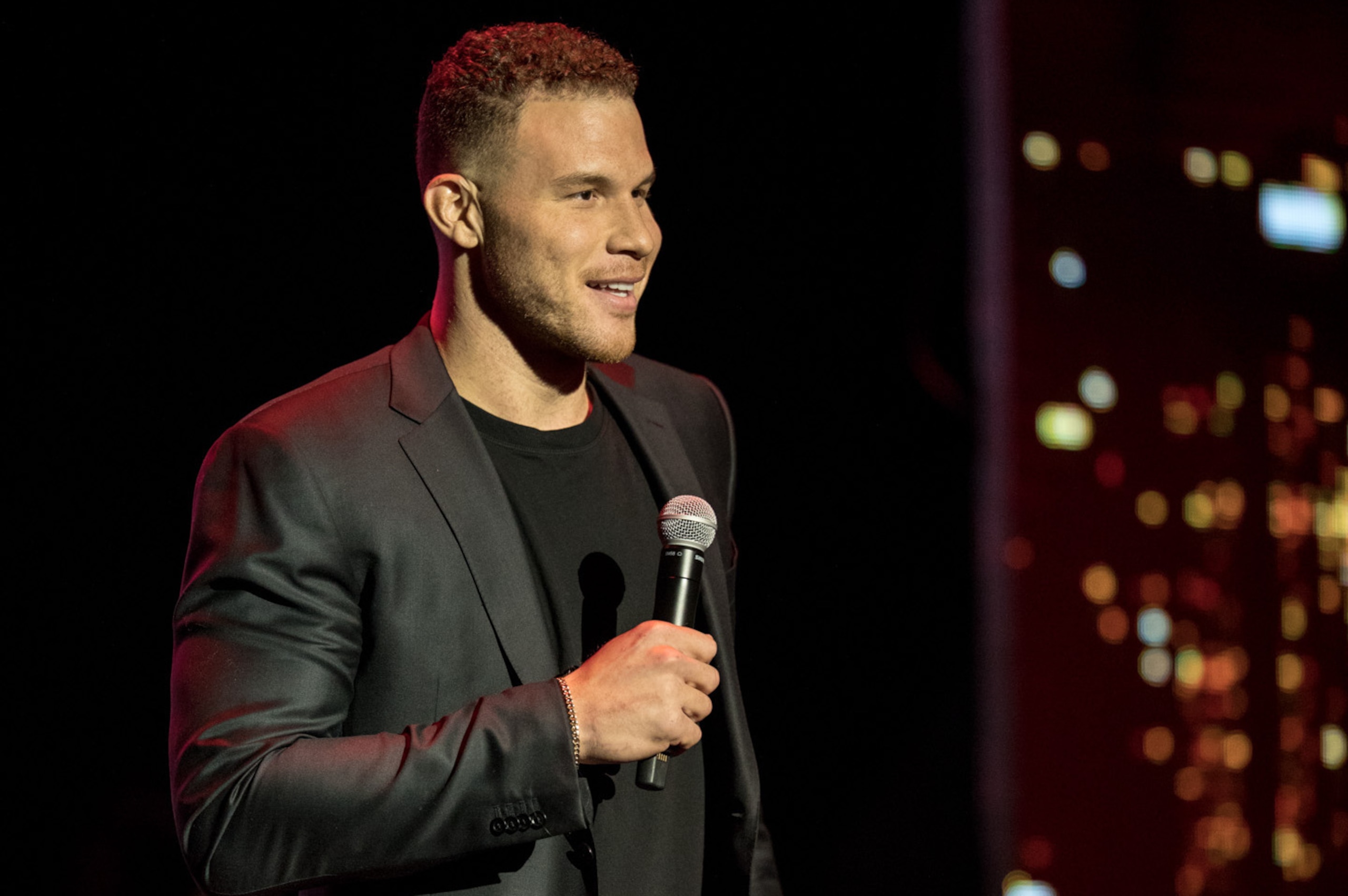 Griffin at a stand-up performance. Griffin at a stand-up performance.