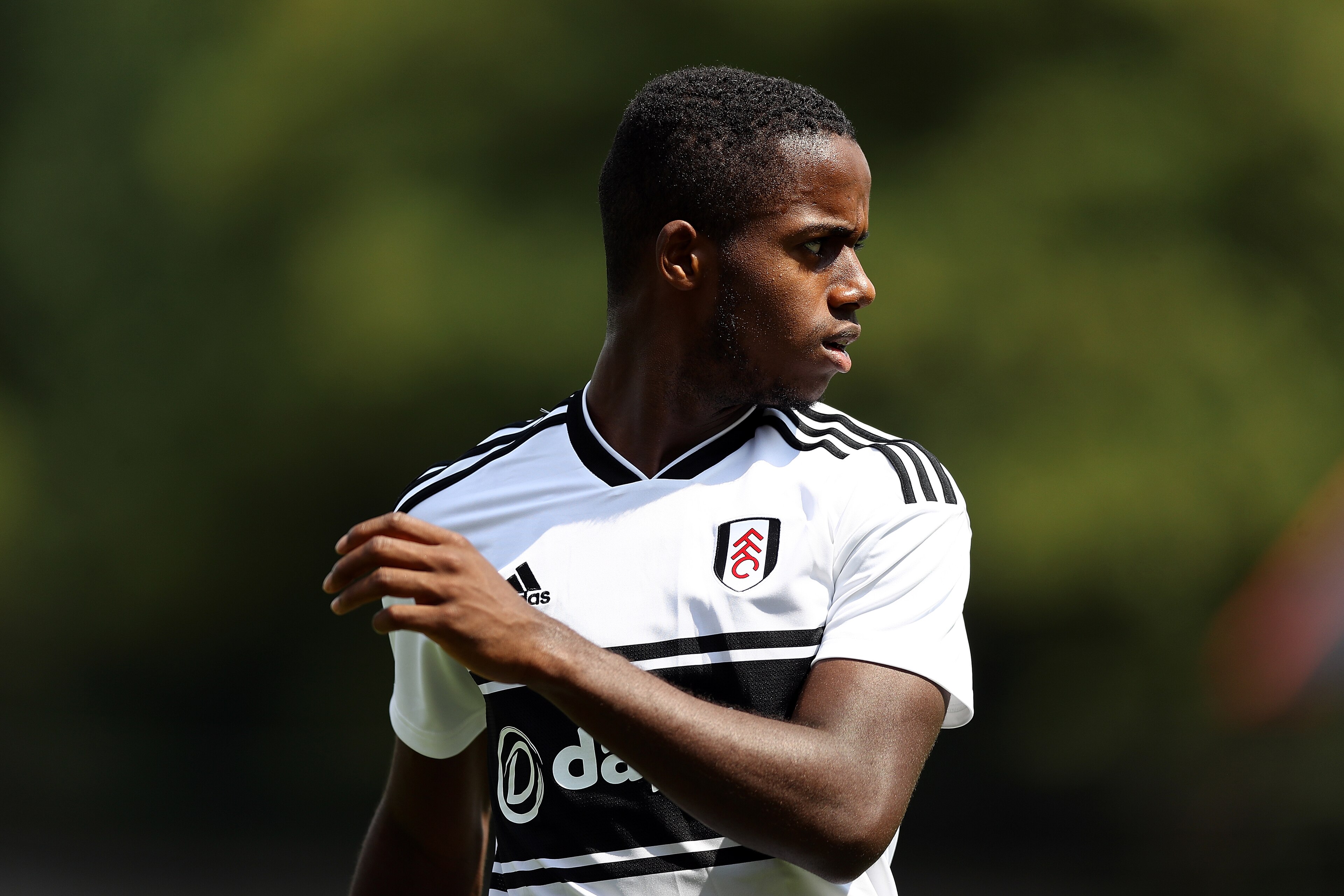 ALDERSHOT, ENGLAND - JULY 14:  Ryan Sessegnon of Fulham looks on during the pre-season friendly between Reading and Fulham at the EBB Stadium on July 14, 2018 in Aldershot, England.  (Photo by Bryn Lennon/Getty Images)