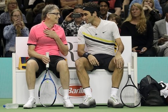Bill Gates and Federer recently teamed up for a charity match.