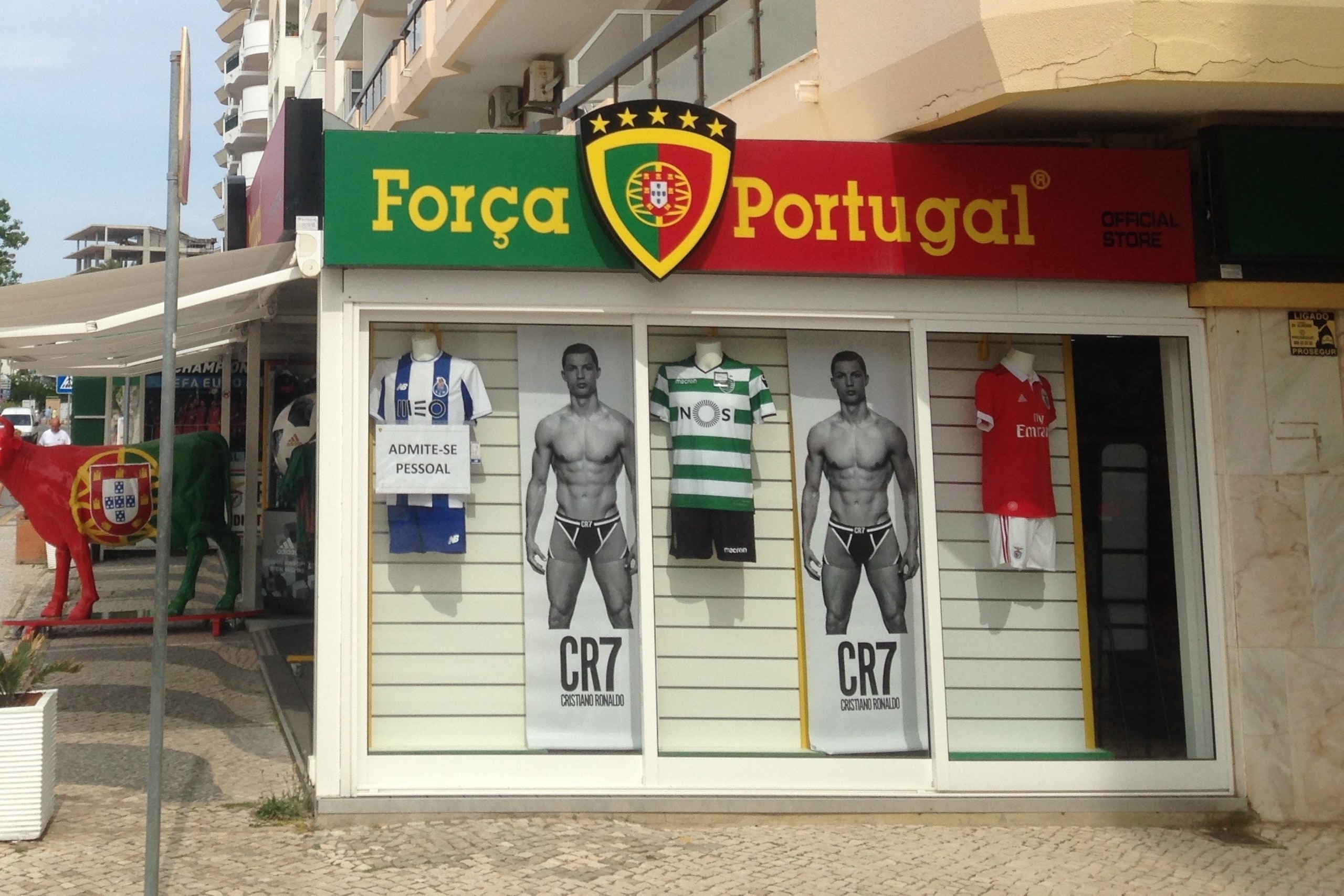 Even in Monte Gordo, Ronaldo's presence can be seen