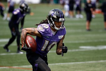 Chris Moore at Ravens camp.