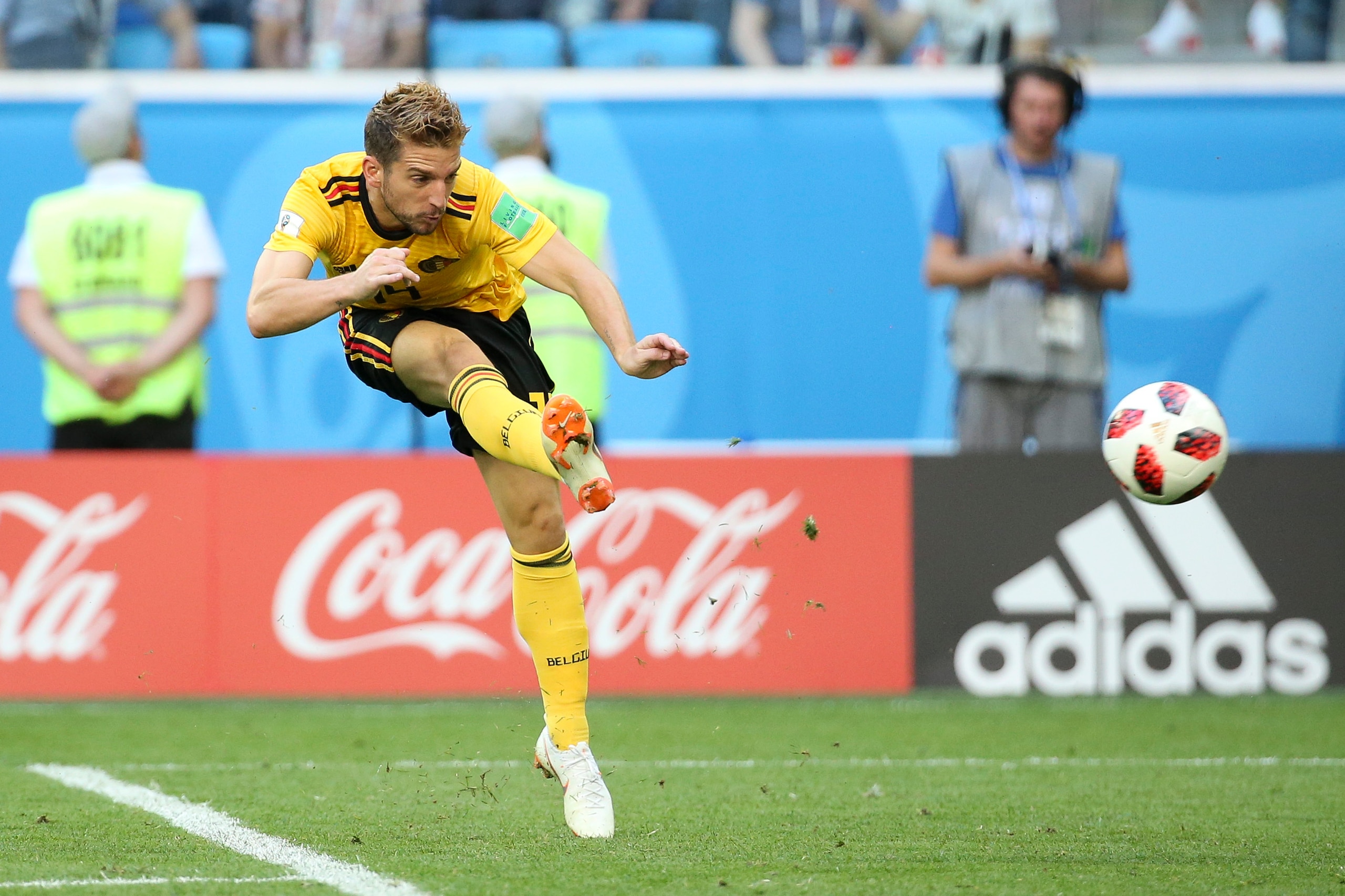 SAINT PETERSBURG, RUSSIA - JULY 14: Dries Mertens of Belgium during the 2018 FIFA World Cup Russia 3rd Place Playoff match between Belgium and England at Saint Petersburg Stadium on July 14, 2018 in Saint Petersburg, Russia. (Photo by Jean Catuffe/Getty I