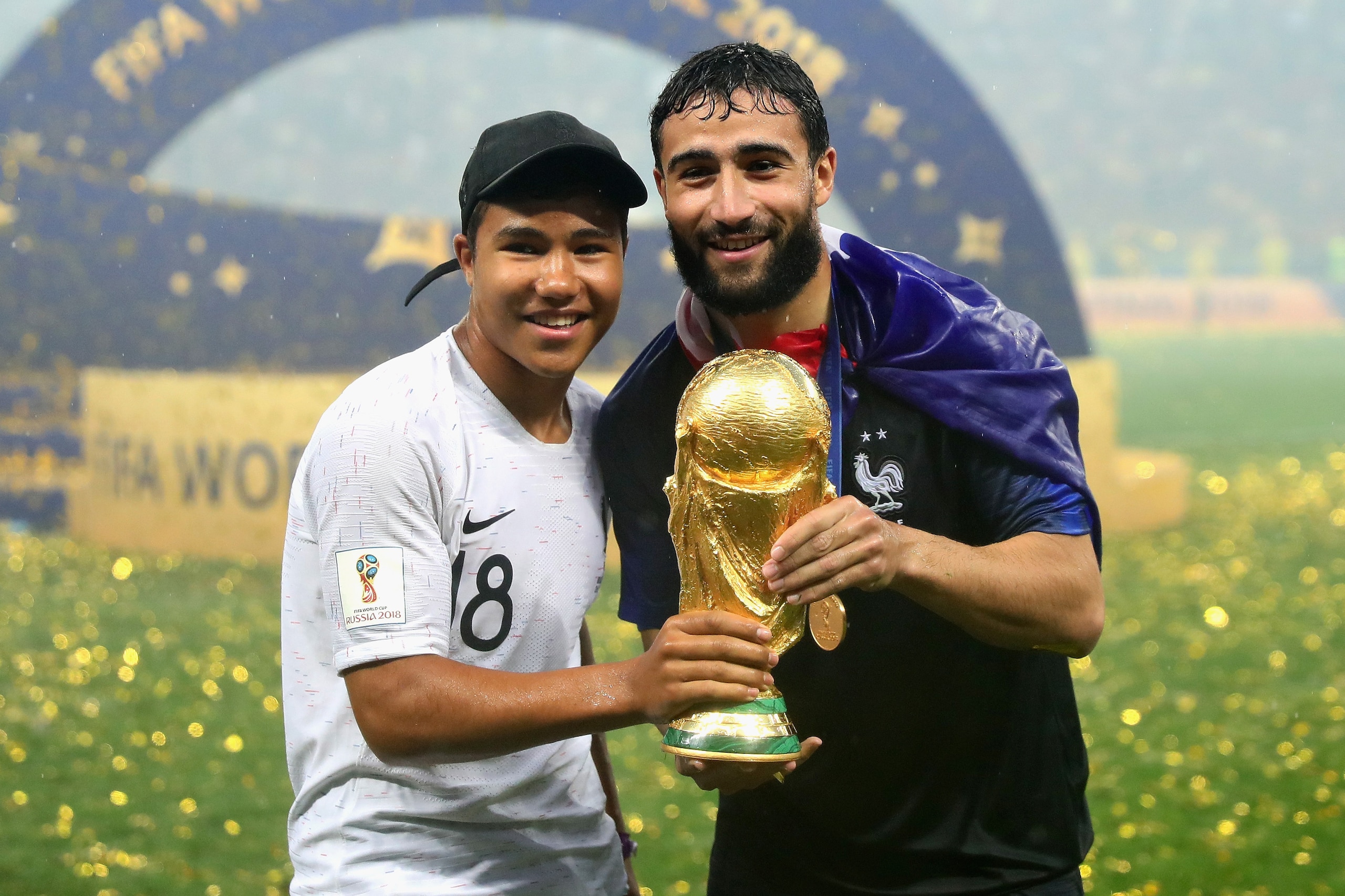 MOSCOW, RUSSIA - JULY 15:  Nabil Fekir of France celebrates after the 2018 FIFA World Cup Russia Final between France and Croatia at Luzhniki Stadium on July 15, 2018 in Moscow, Russia.  (Photo by Chris Brunskill/Fantasista/Getty Images)