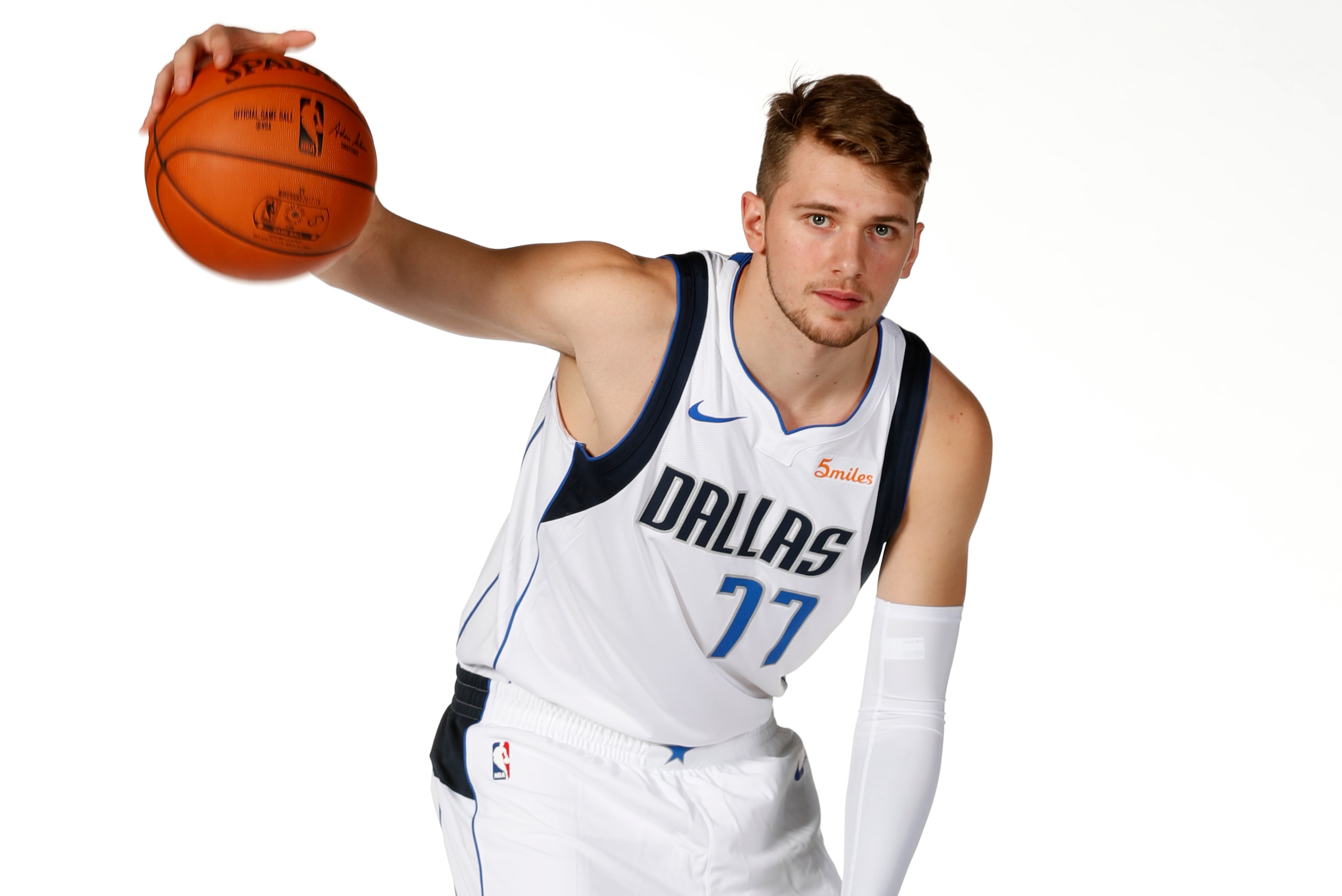 DALLAS, TX - JUNE 22:  Draft pick Luka Doncic poses for a portrait at the Post NBA Draft press conference on June 22, 2018 at the American Airlines Center in Dallas, Texas. NOTE TO USER: User expressly acknowledges and agrees that, by downloading and or u
