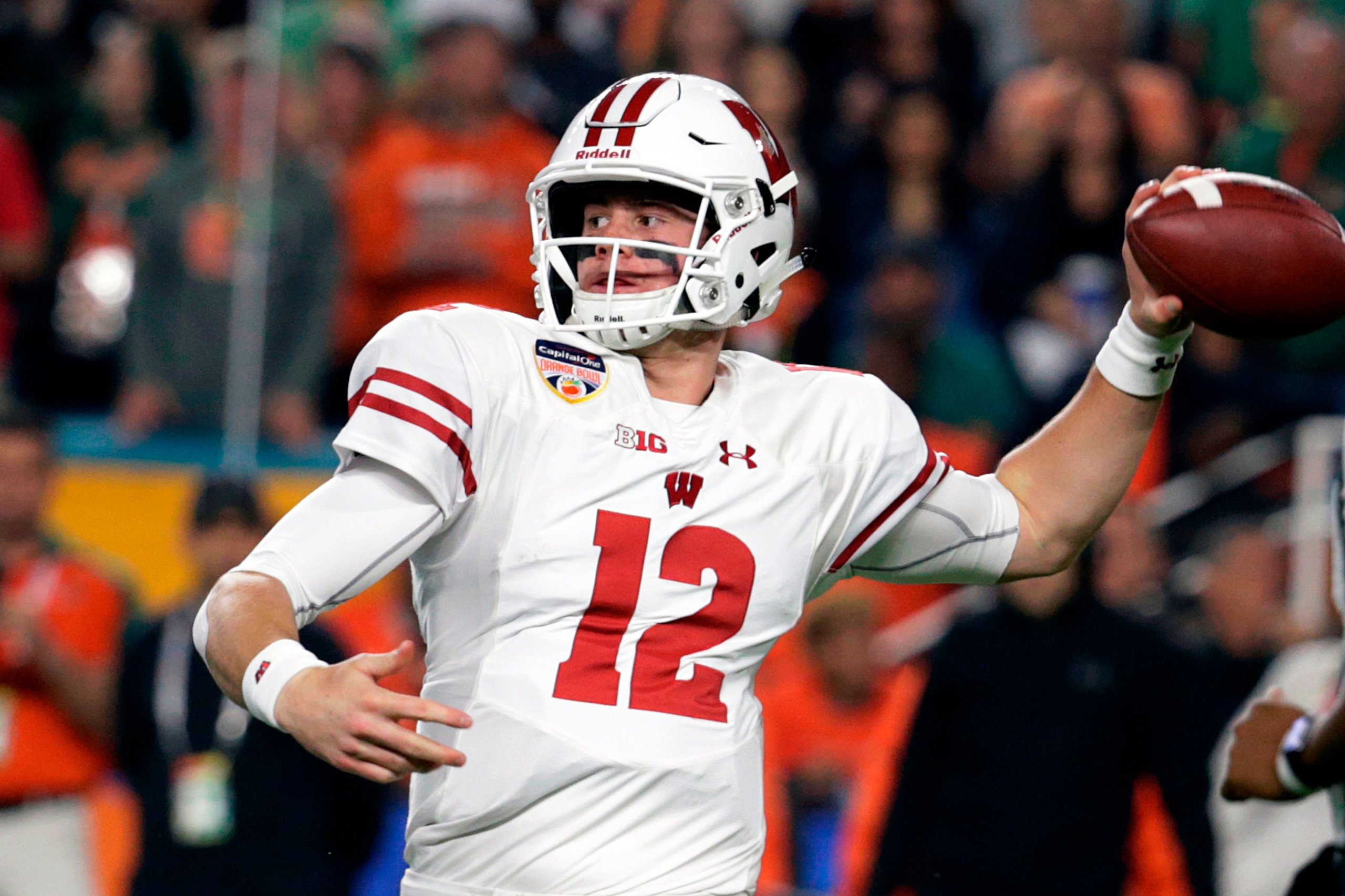 Alex Hornibrook carries the hopes of the Badgers in his strong left arm.