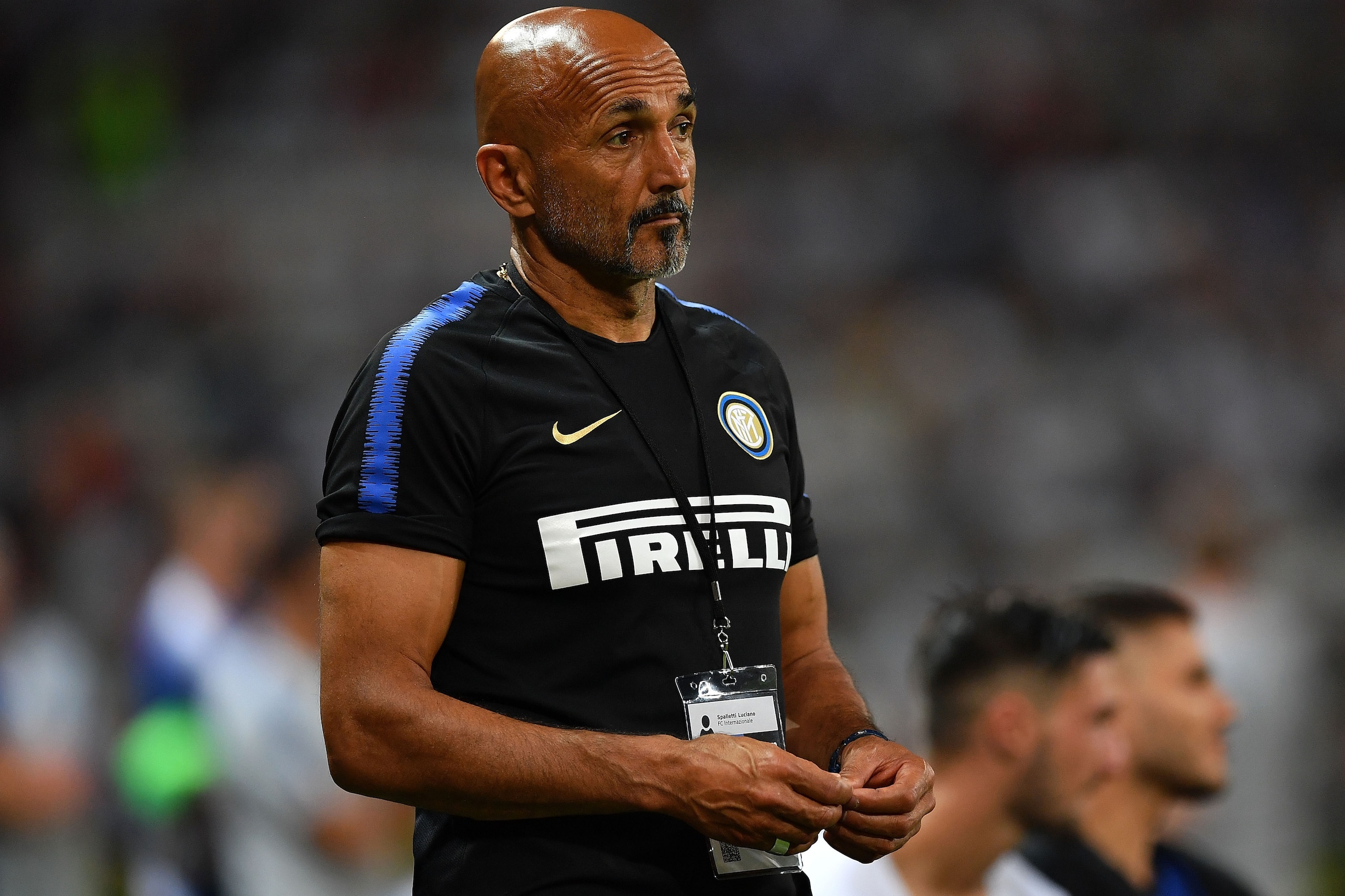 NICE, FRANCE - JULY 28: Luciano Spalletti, Manager of FC Internazionale during the International Champions Cup 2018 match between Chelsea and FC Internazionale at Allianz Riviera Stadium on July 28, 2018 in Nice, France. (Photo by Valerio Pennicino/Intern