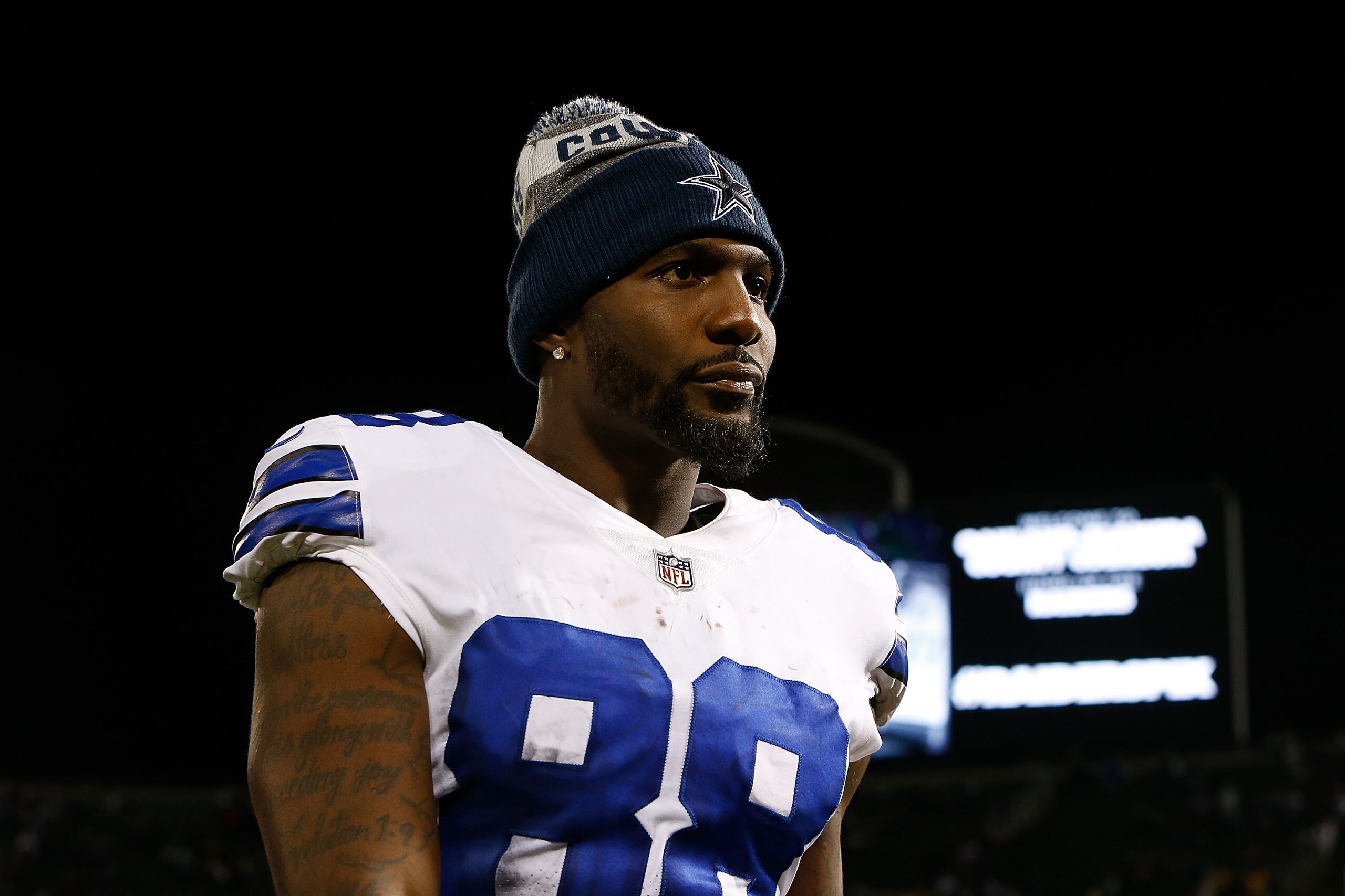OAKLAND, CA - DECEMBER 17: Dez Bryant #88 of the Dallas Cowboys leaves the field after a win against the Oakland Raiders at Oakland-Alameda County Coliseum on December 17, 2017 in Oakland, California. (Photo by Lachlan Cunningham/Getty Images) OAKLAND, CA - DECEMBER 17: Dez Bryant #88 of the Dallas Cowboys leaves the field after a win against the Oakland Raiders at Oakland-Alameda County Coliseum on December 17, 2017 in Oakland, California. (Photo by Lachlan Cunningham/Getty Images)